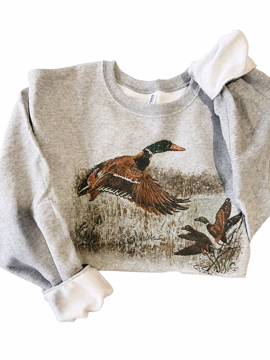 Retro Duck Scene Crewneck Sweatshirt