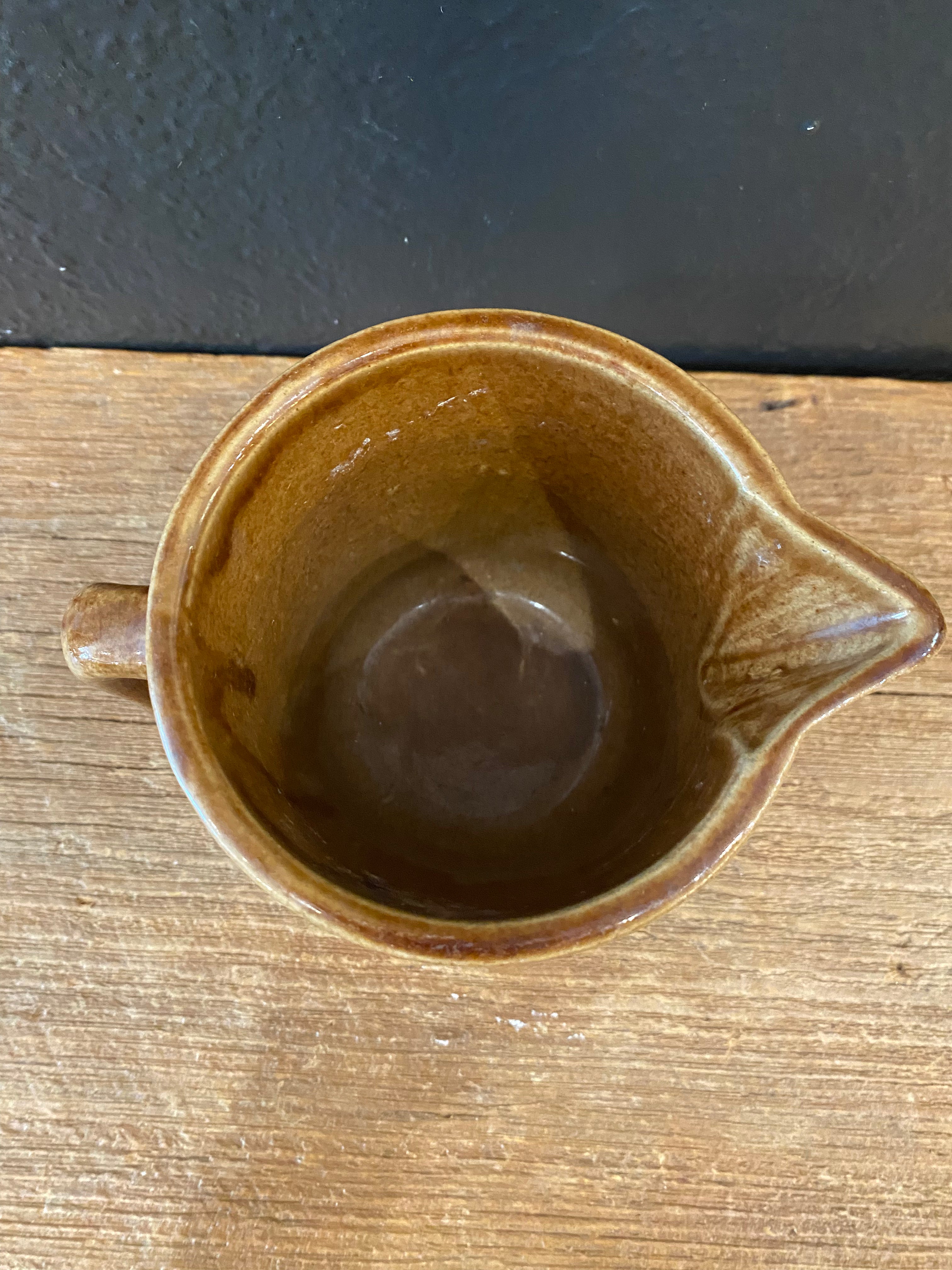 Brown Stoneware Pitcher