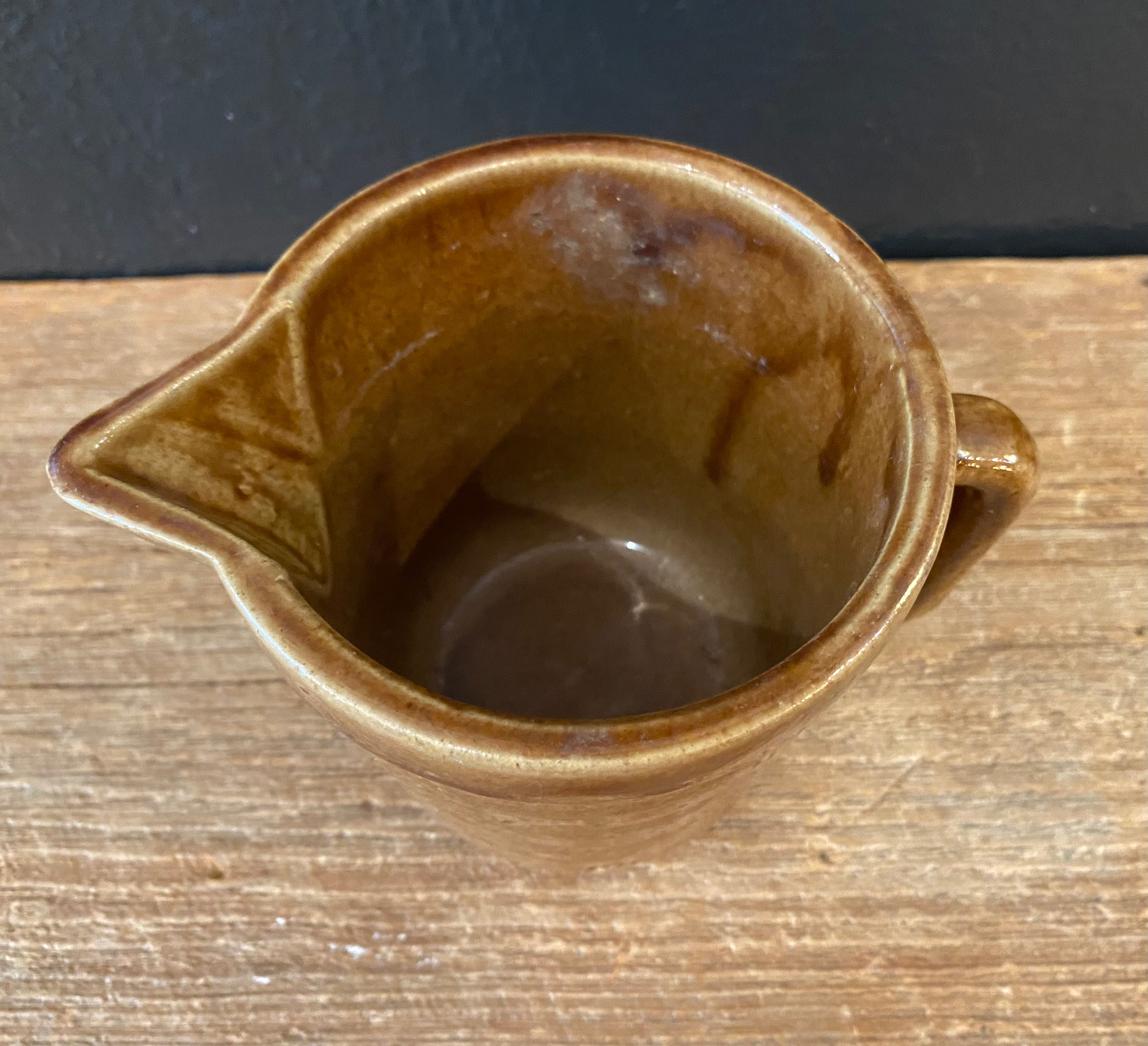 Brown Stoneware Pitcher