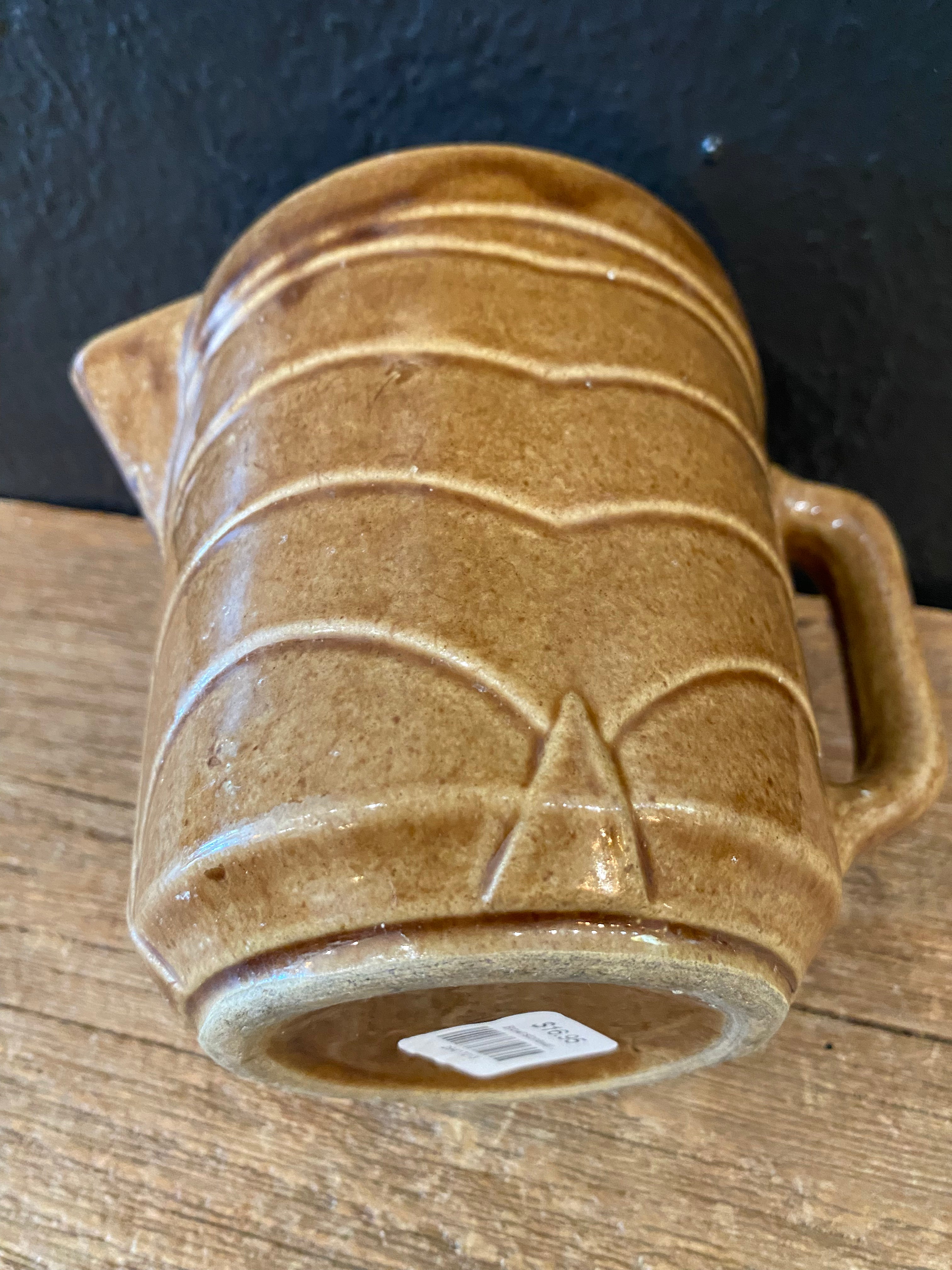 Brown Stoneware Pitcher