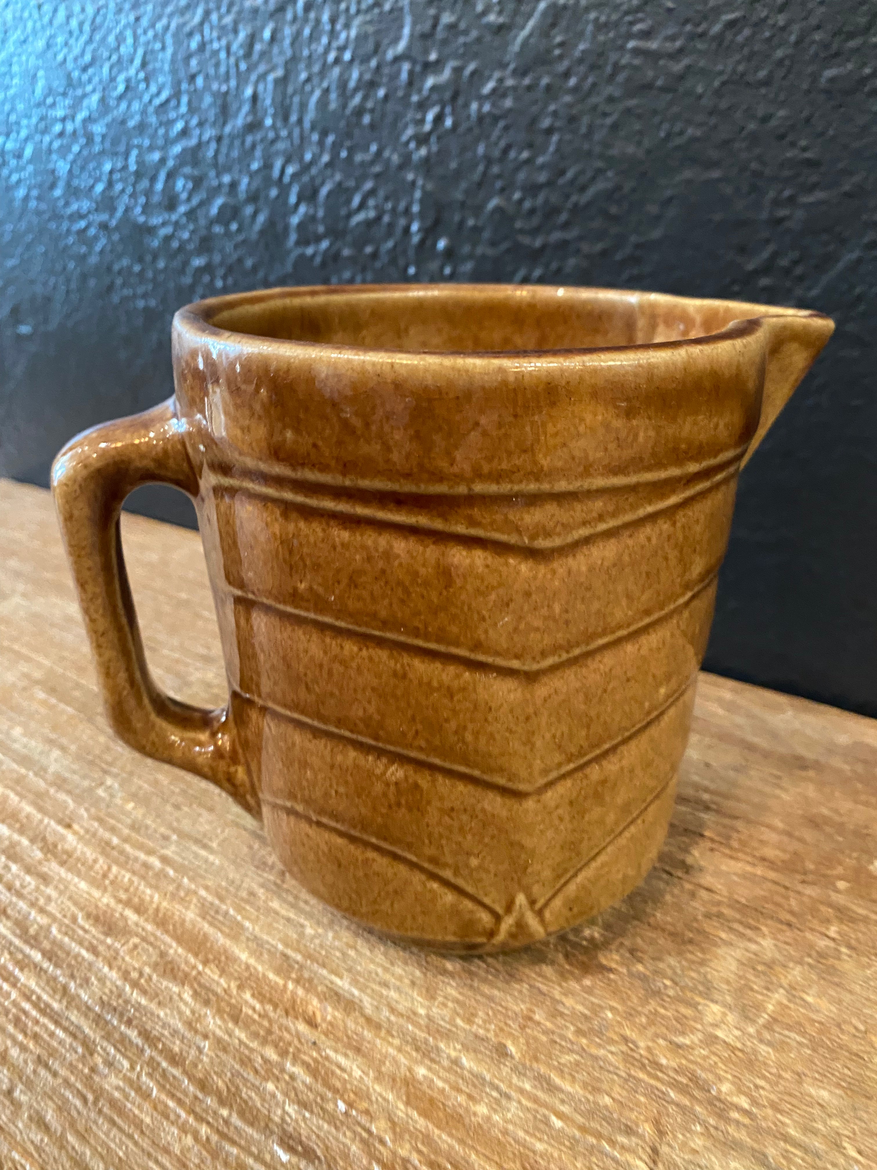 Brown Stoneware Pitcher
