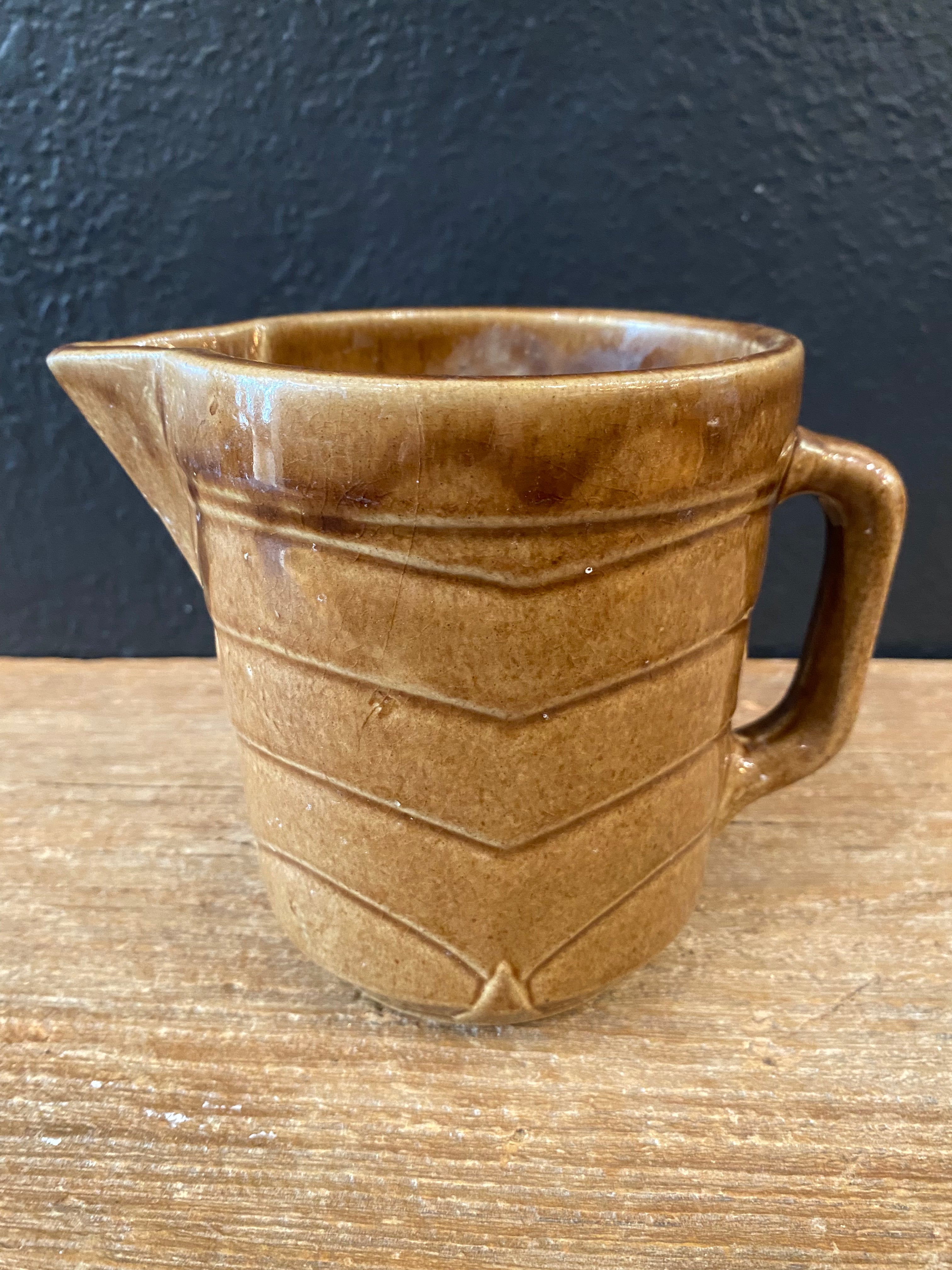 Brown Stoneware Pitcher