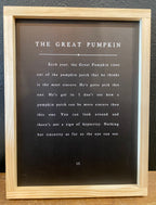 The Great Pumpkin - Charlie Brown Sign