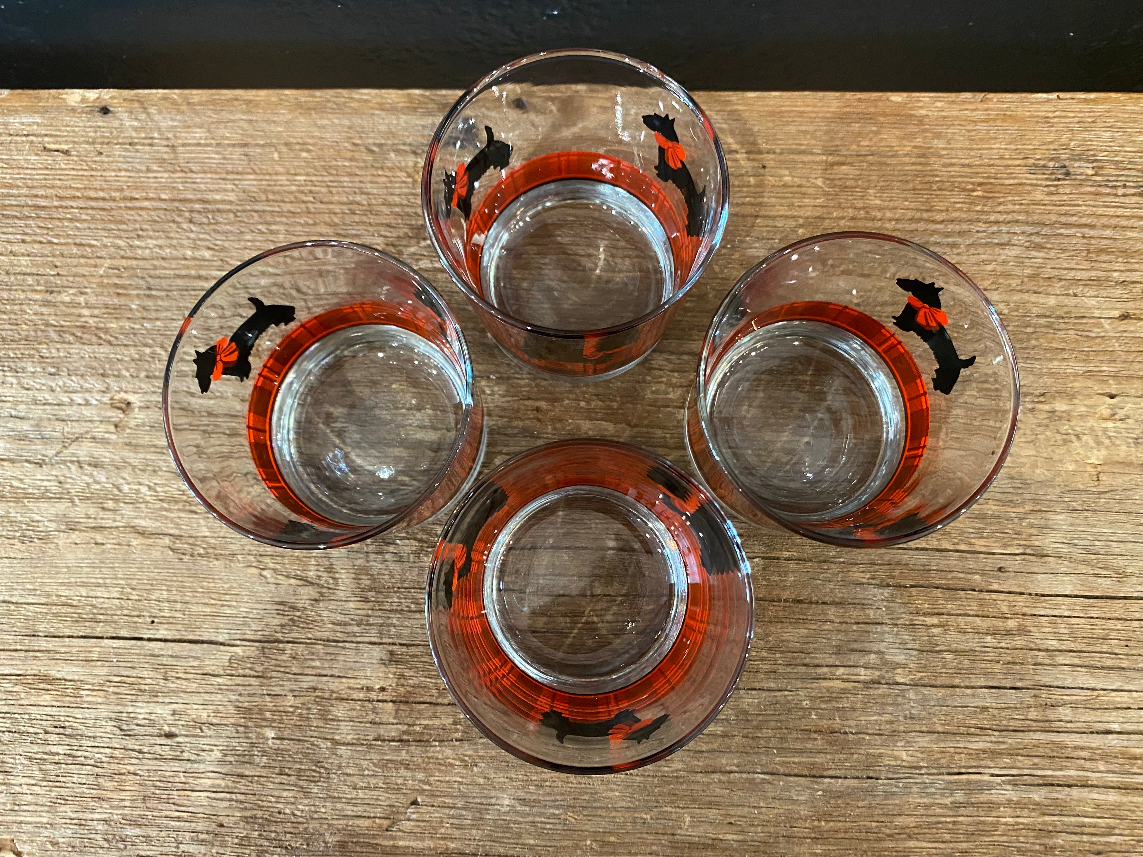 Vintage Anchor Hocking Scottie Lowball Glasses | Set of 4