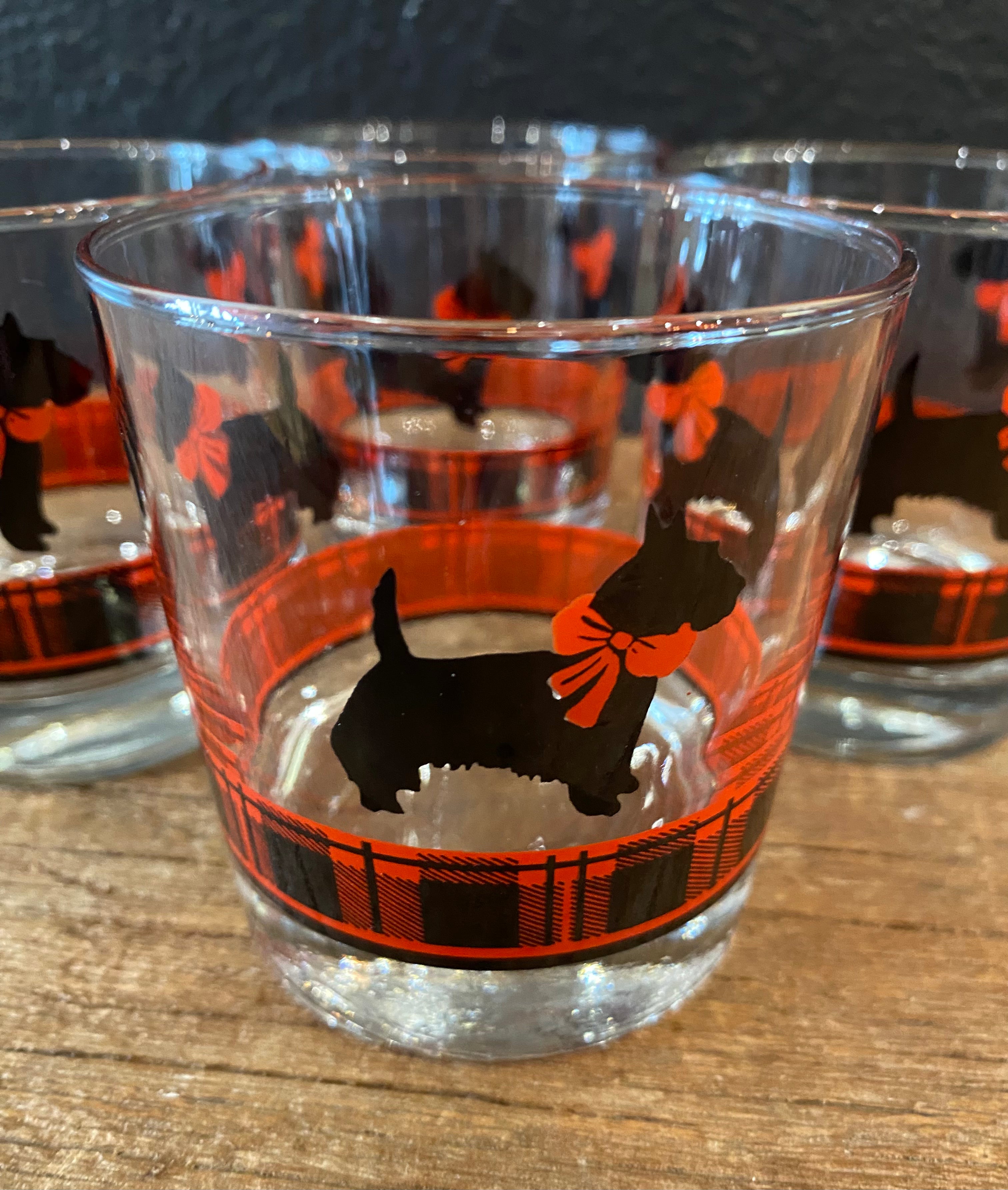 Vintage Anchor Hocking Scottie Lowball Glasses | Set of 4
