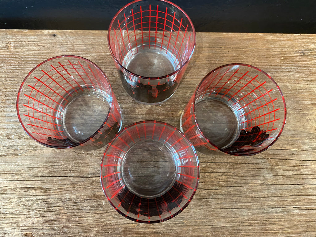 Vintage Scottish Terrier Old Fashioned Glasses | Set of 4