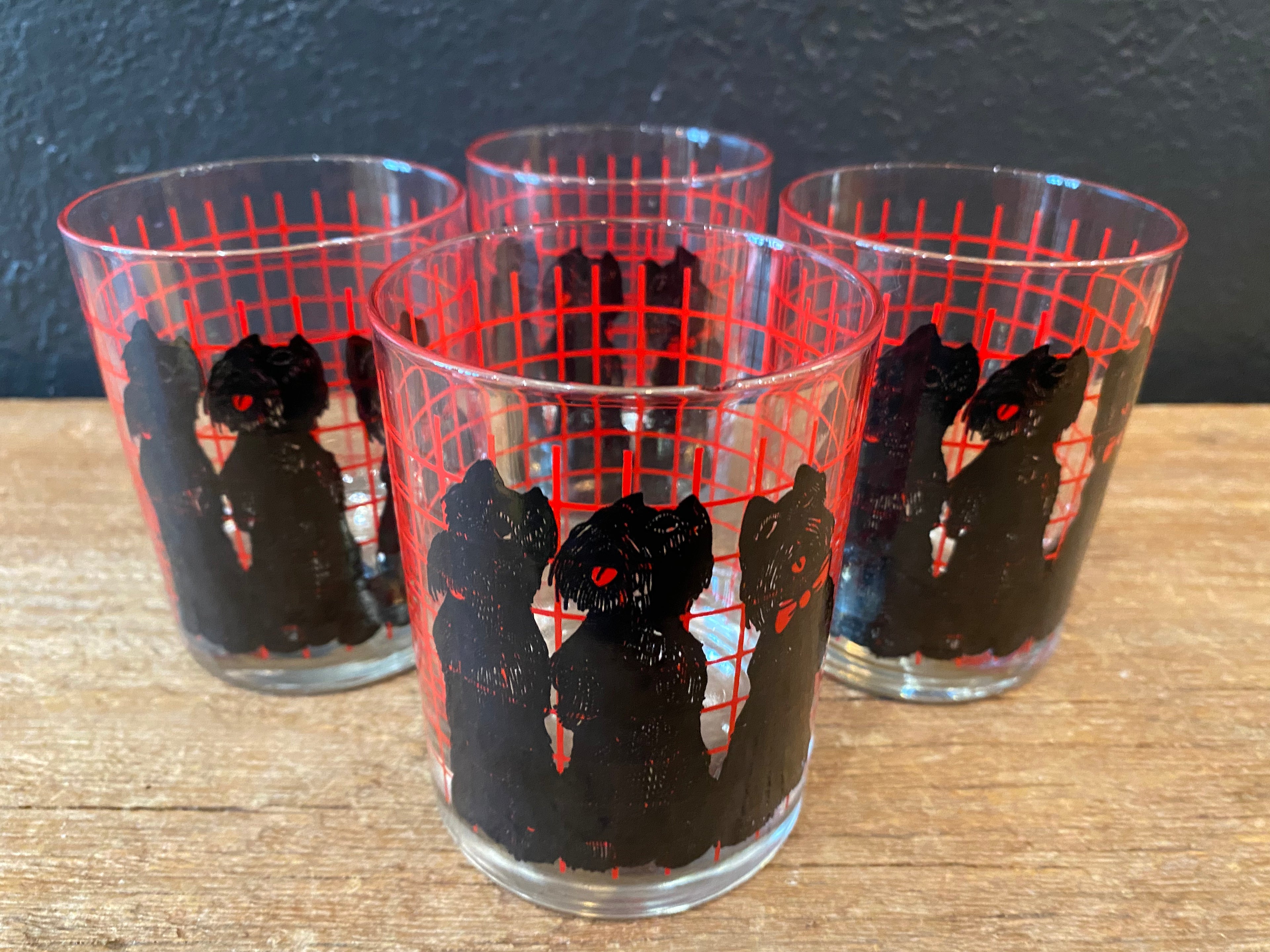Vintage Scottish Terrier Old Fashioned Glasses | Set of 4