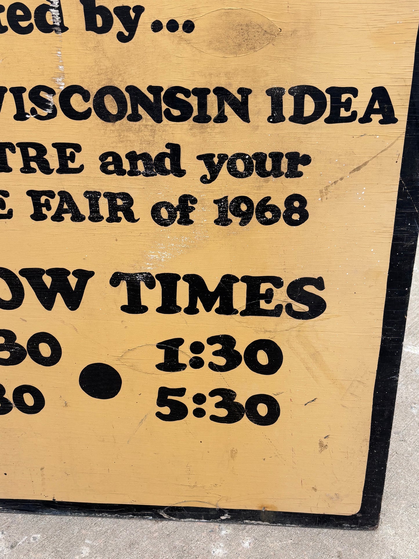 Wisconsin State Fair Painted Sign 1968