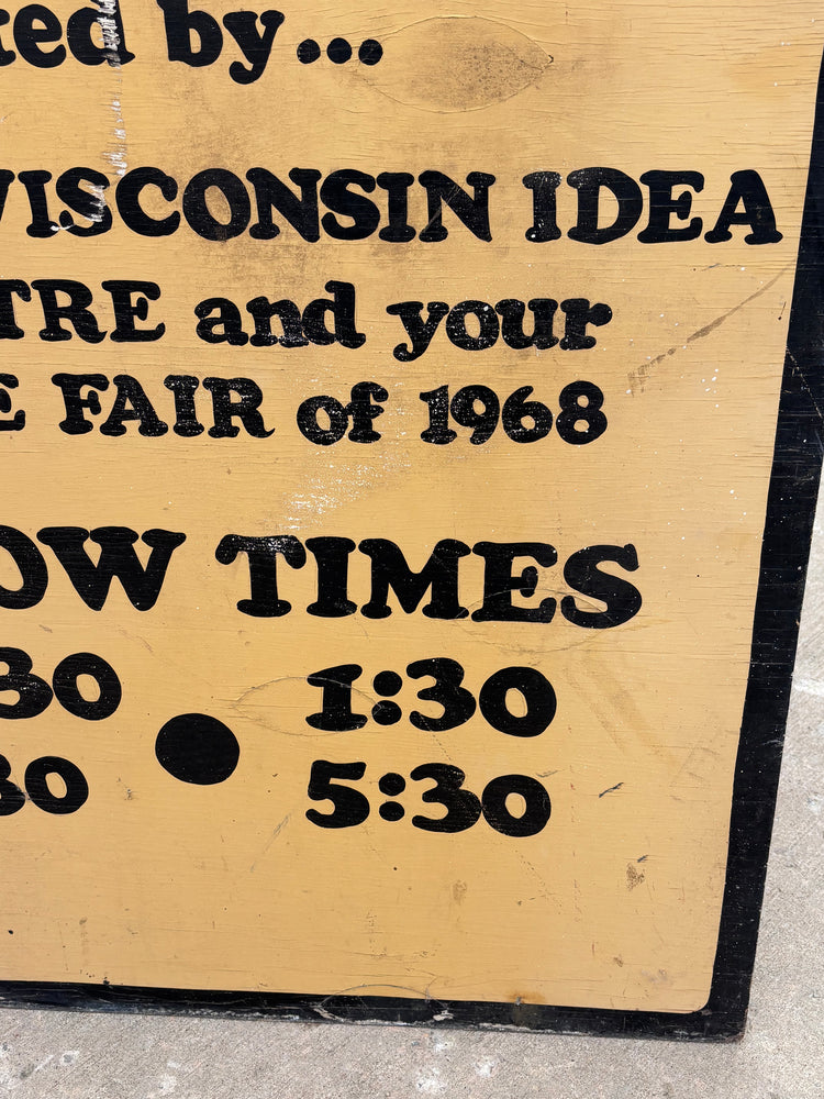 Wisconsin State Fair Painted Sign 1968