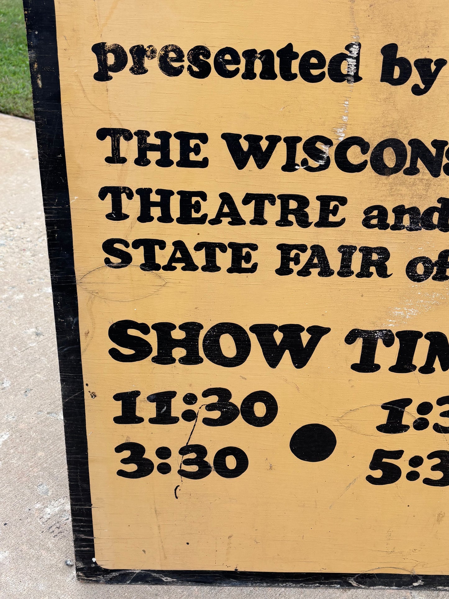 Wisconsin State Fair Painted Sign 1968