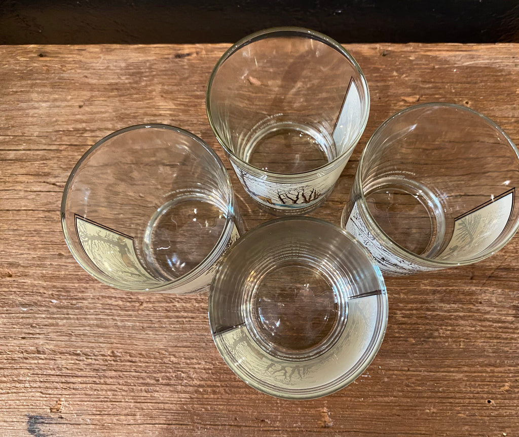 Currier & Ives Barware Glasses | Set Of Four