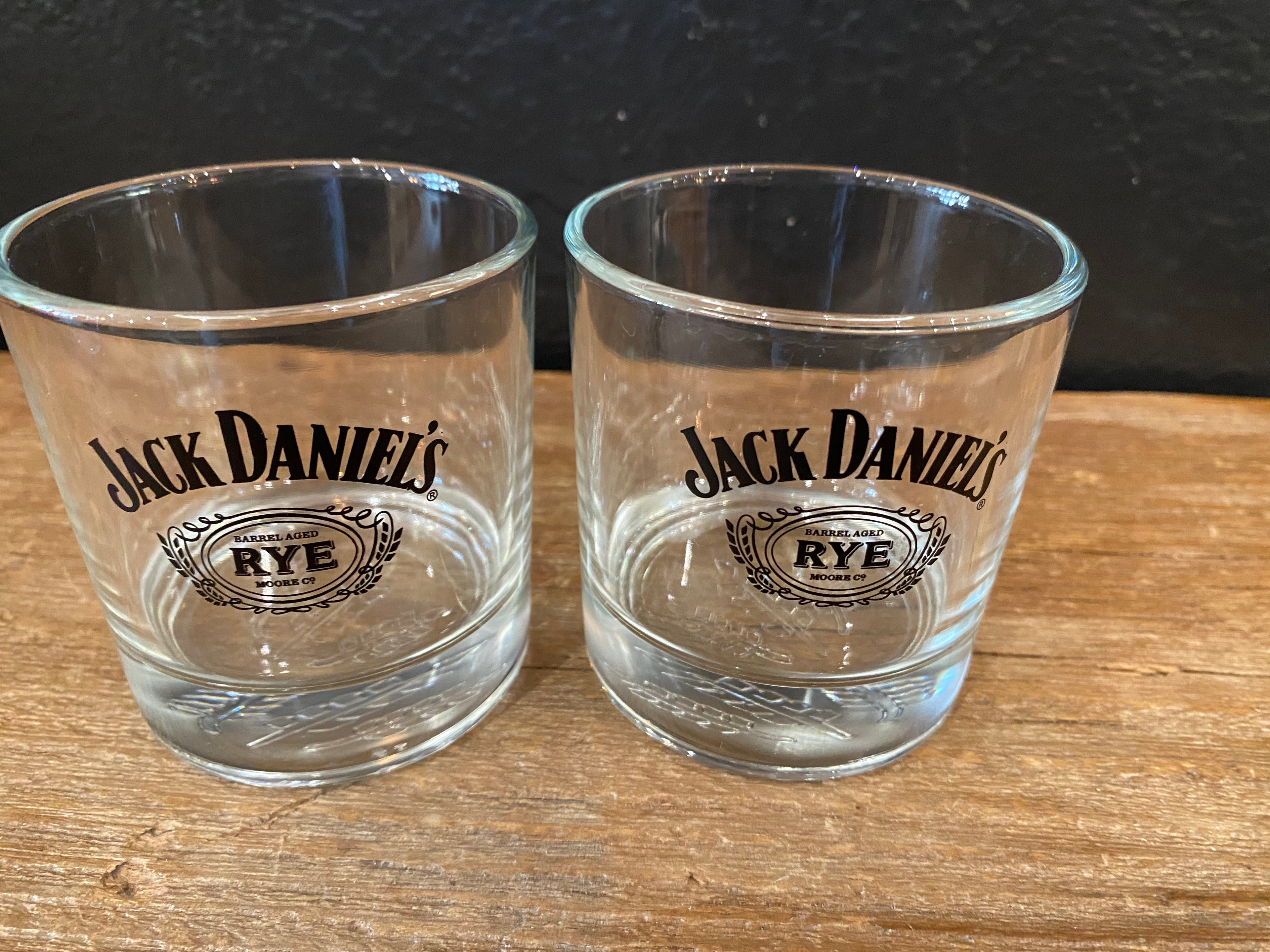 Pair Of Jack Daniels Rye Whiskey Glasses
