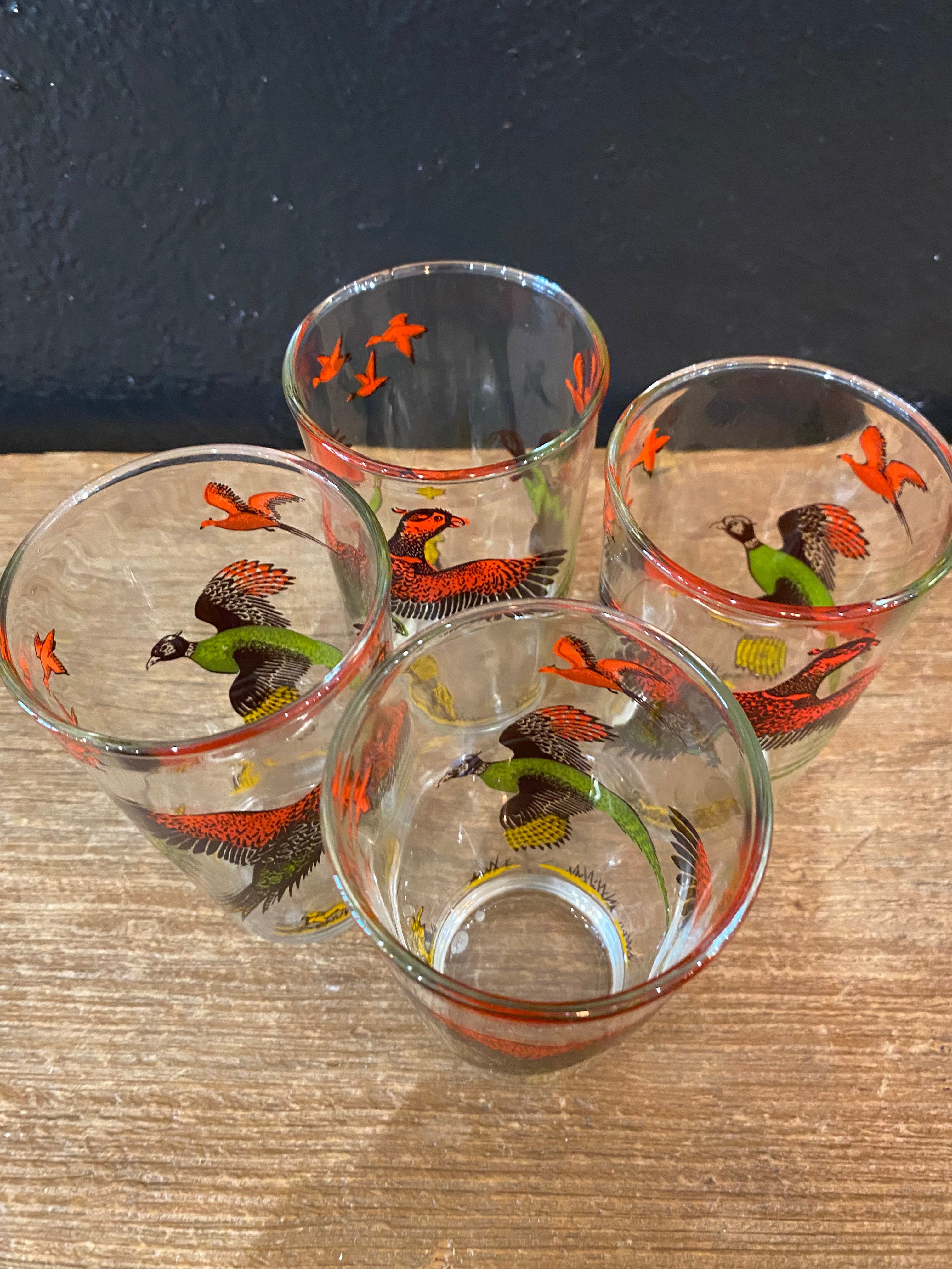 Pheasant Highball Glasses | Set Of Four