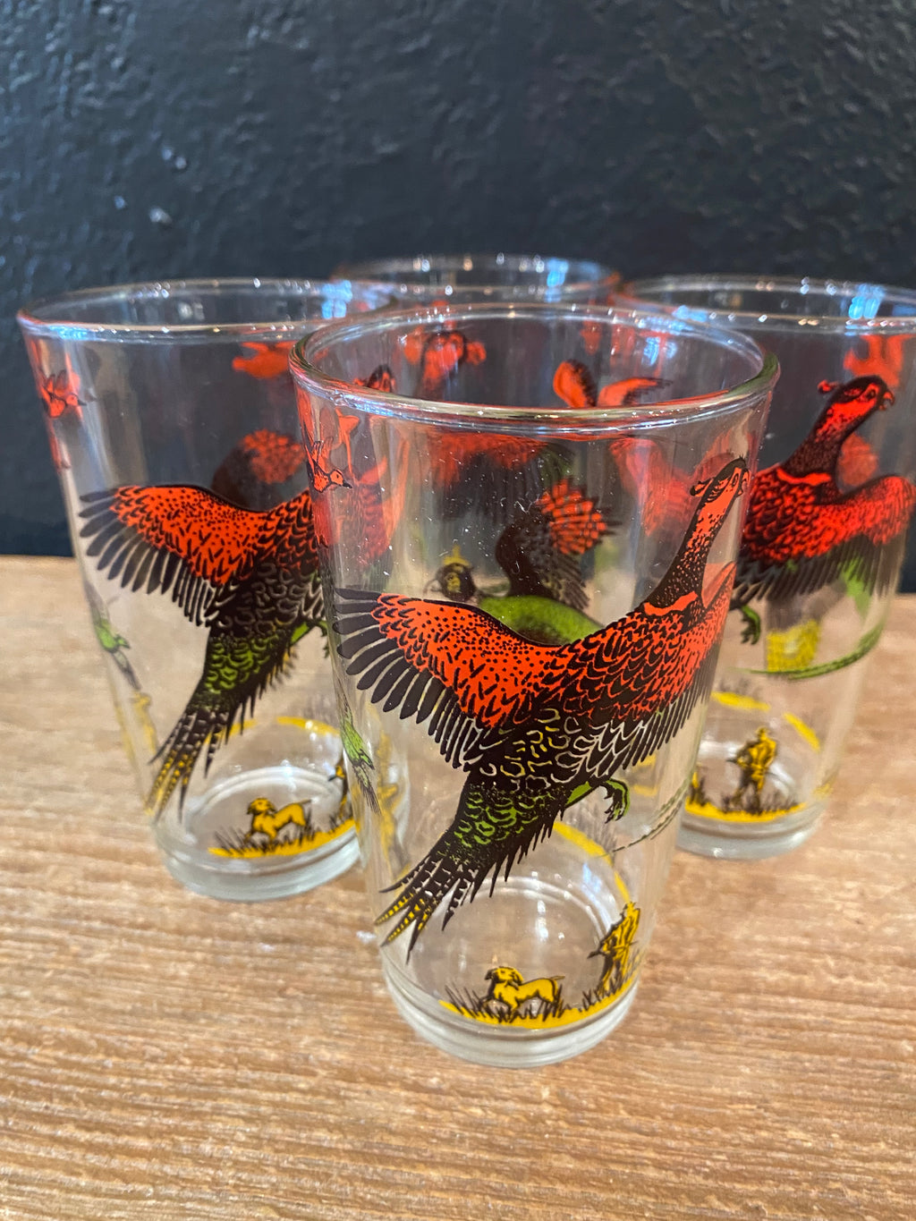 Pheasant Highball Glasses | Set Of Four