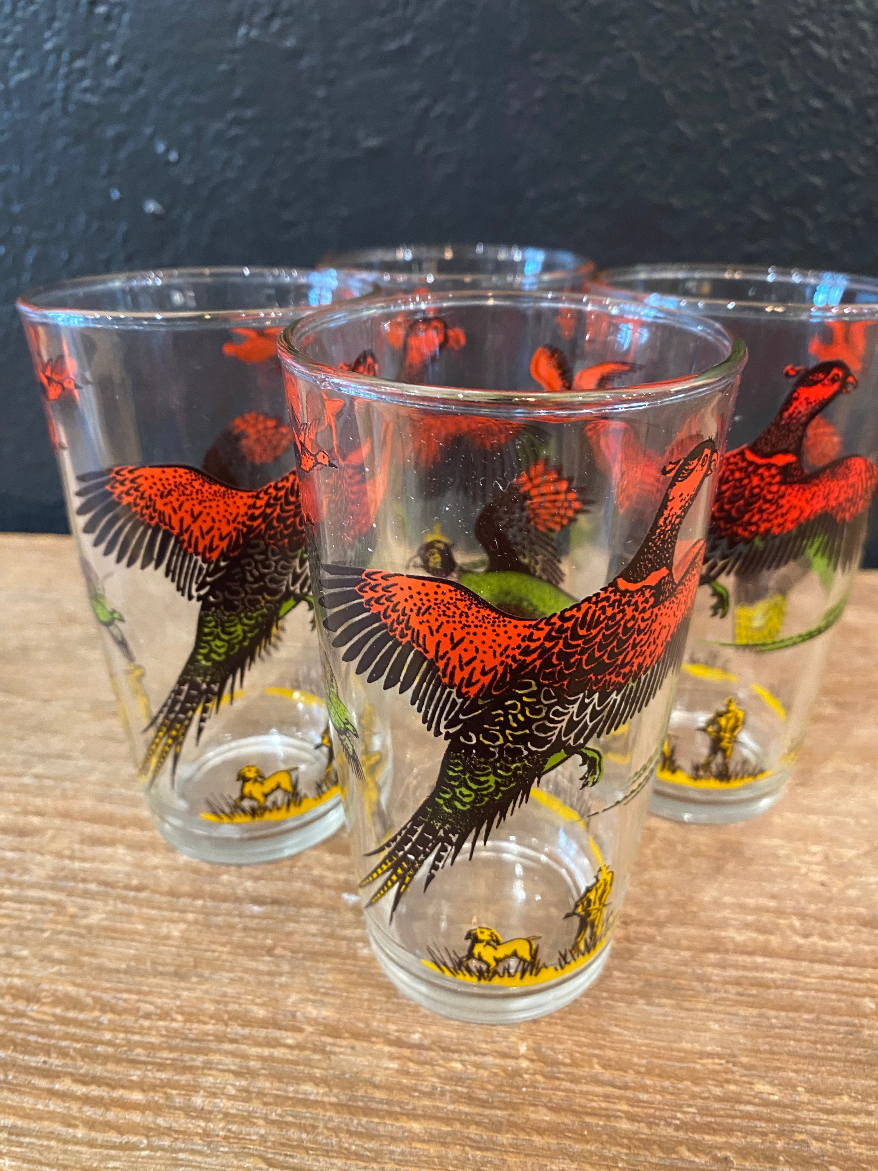 Pheasant Highball Glasses | Set Of Four