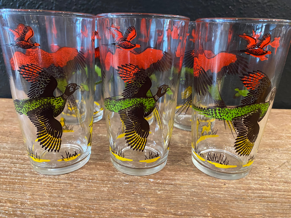 Pheasant Highball Glasses | Set Of Six