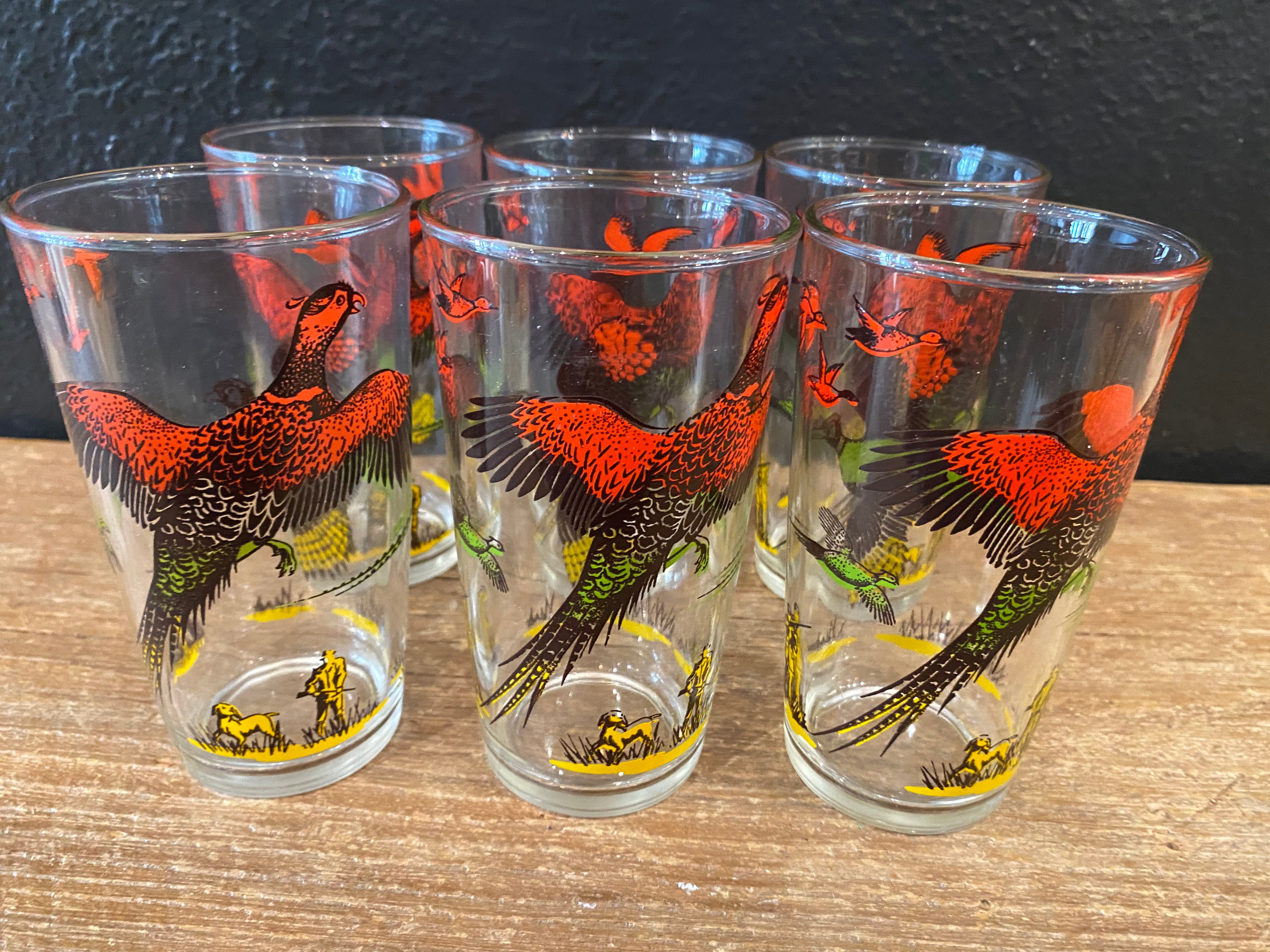 Pheasant Highball Glasses | Set Of Six