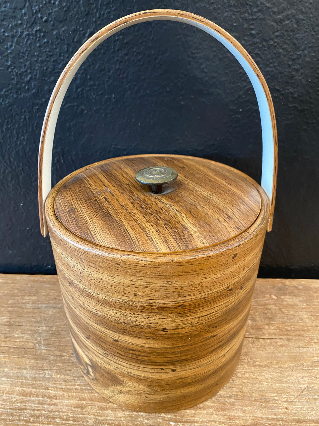 Faux Wood Ice Bucket