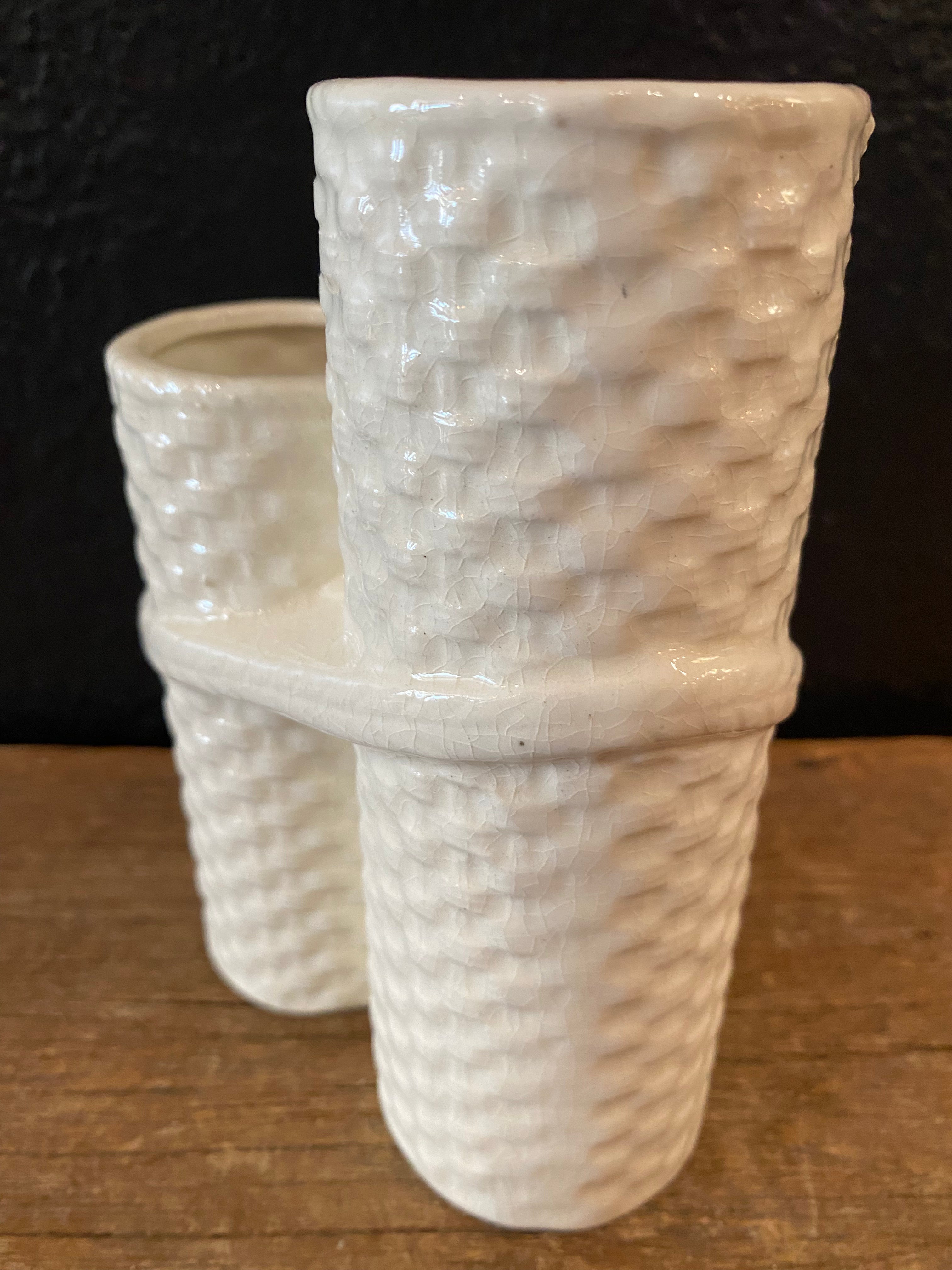 Vintage Vase - Basket Weave