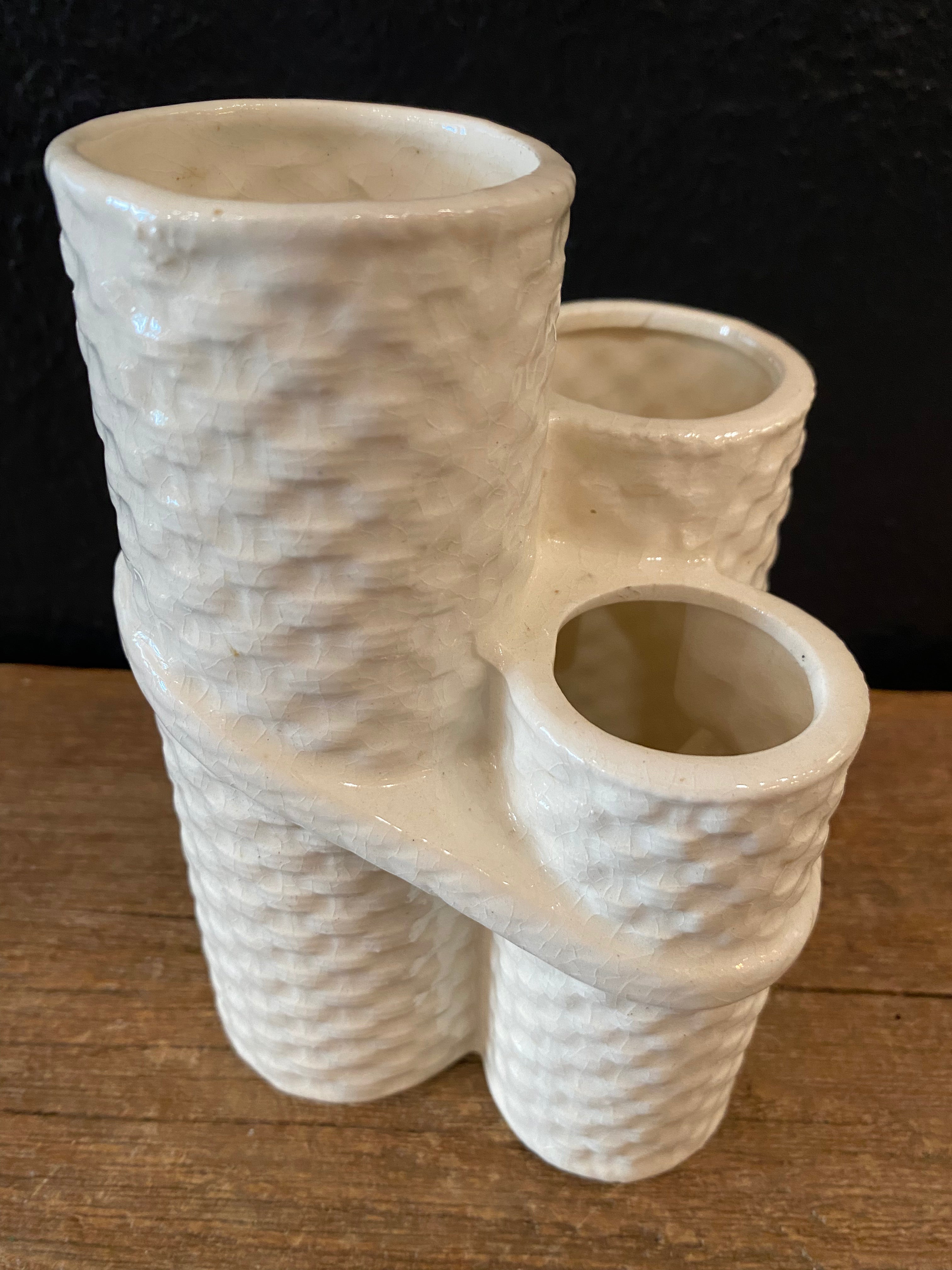 Vintage Vase - Basket Weave