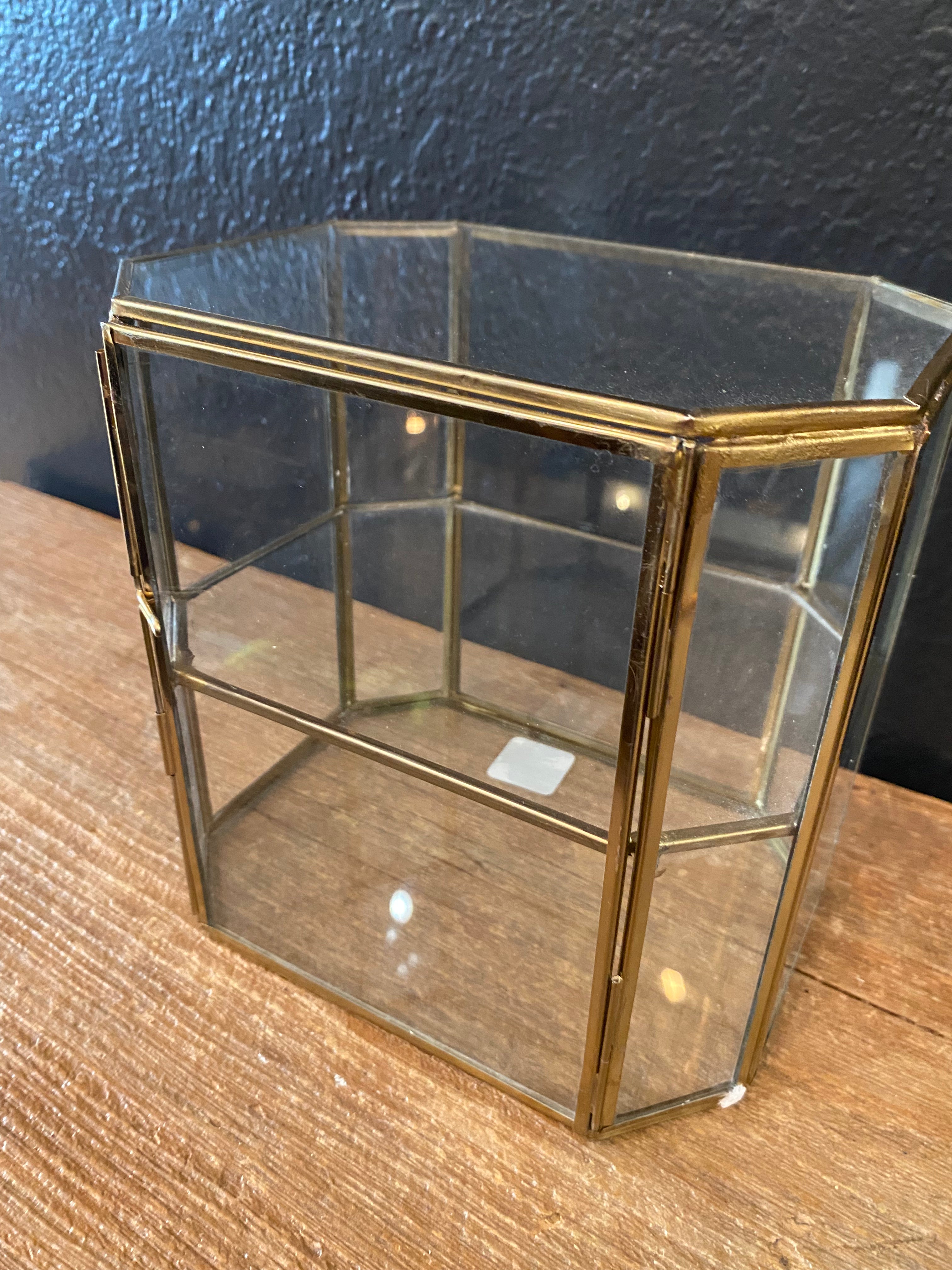 Brass & Glass Display Case