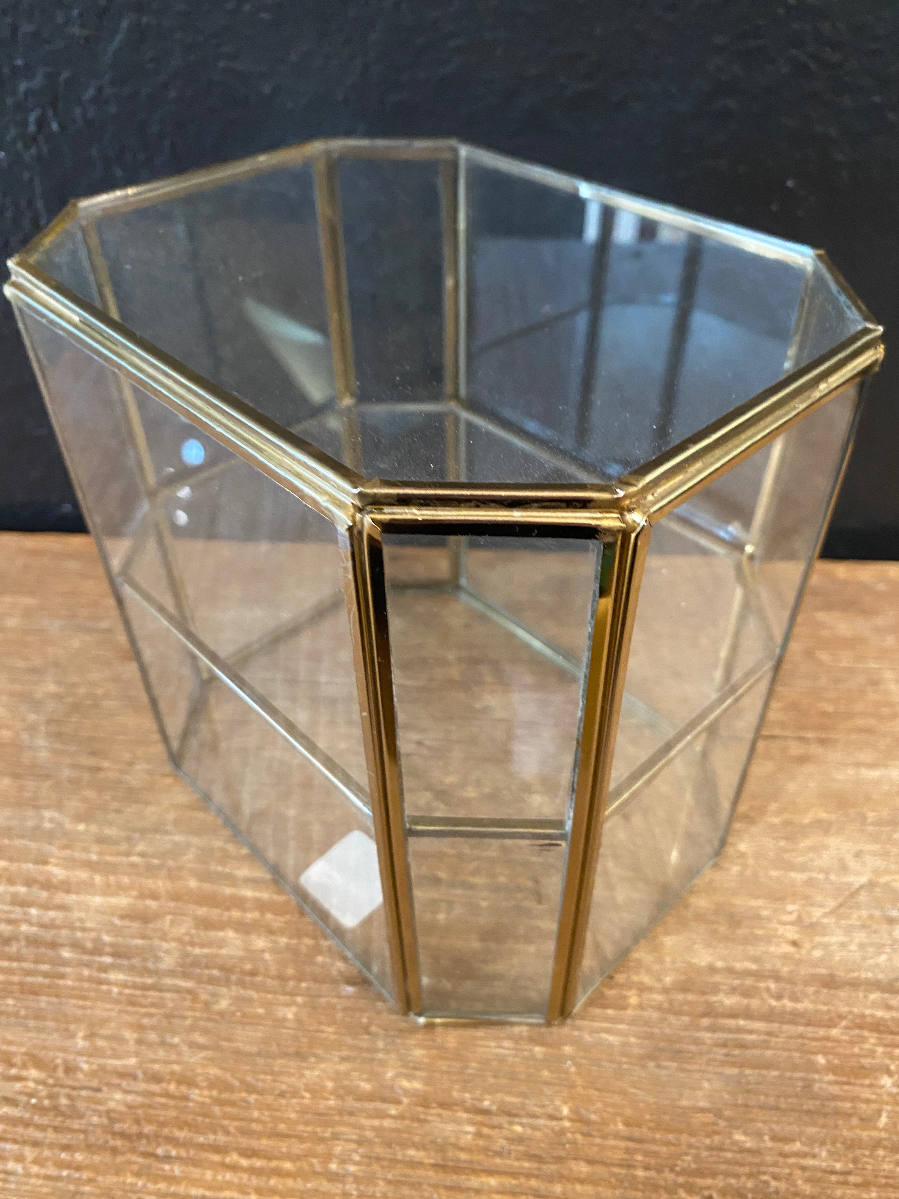Brass & Glass Display Case