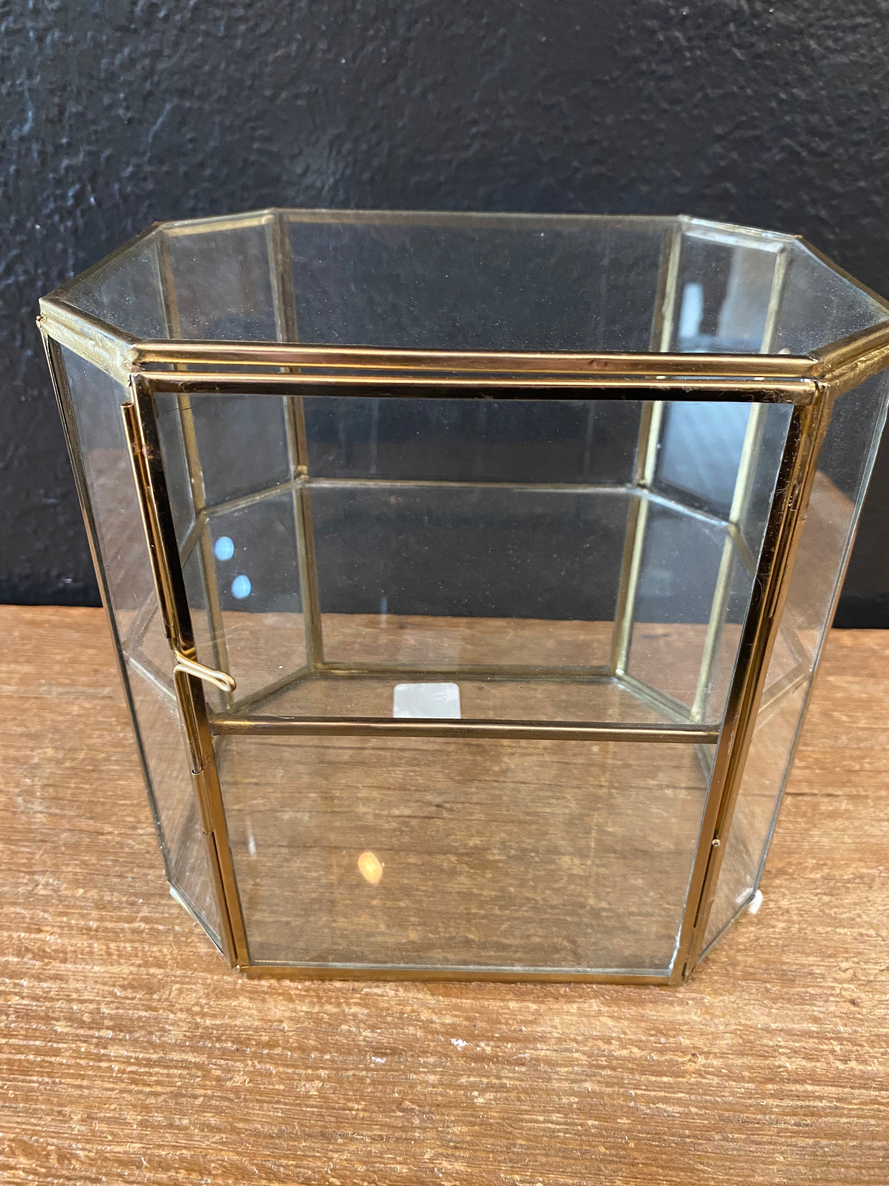 Brass & Glass Display Case