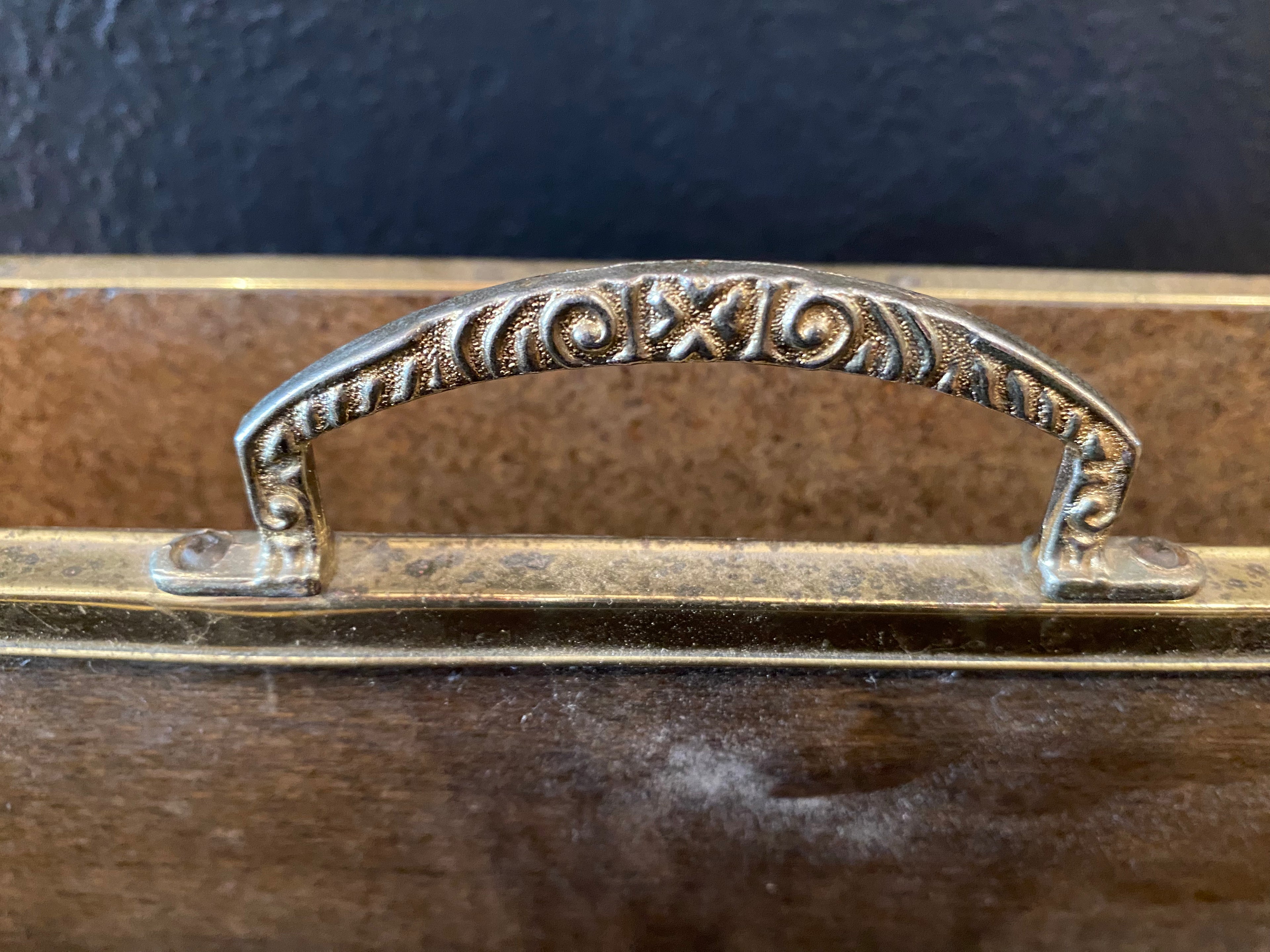 Brass Embossed Duck Magazine Rack