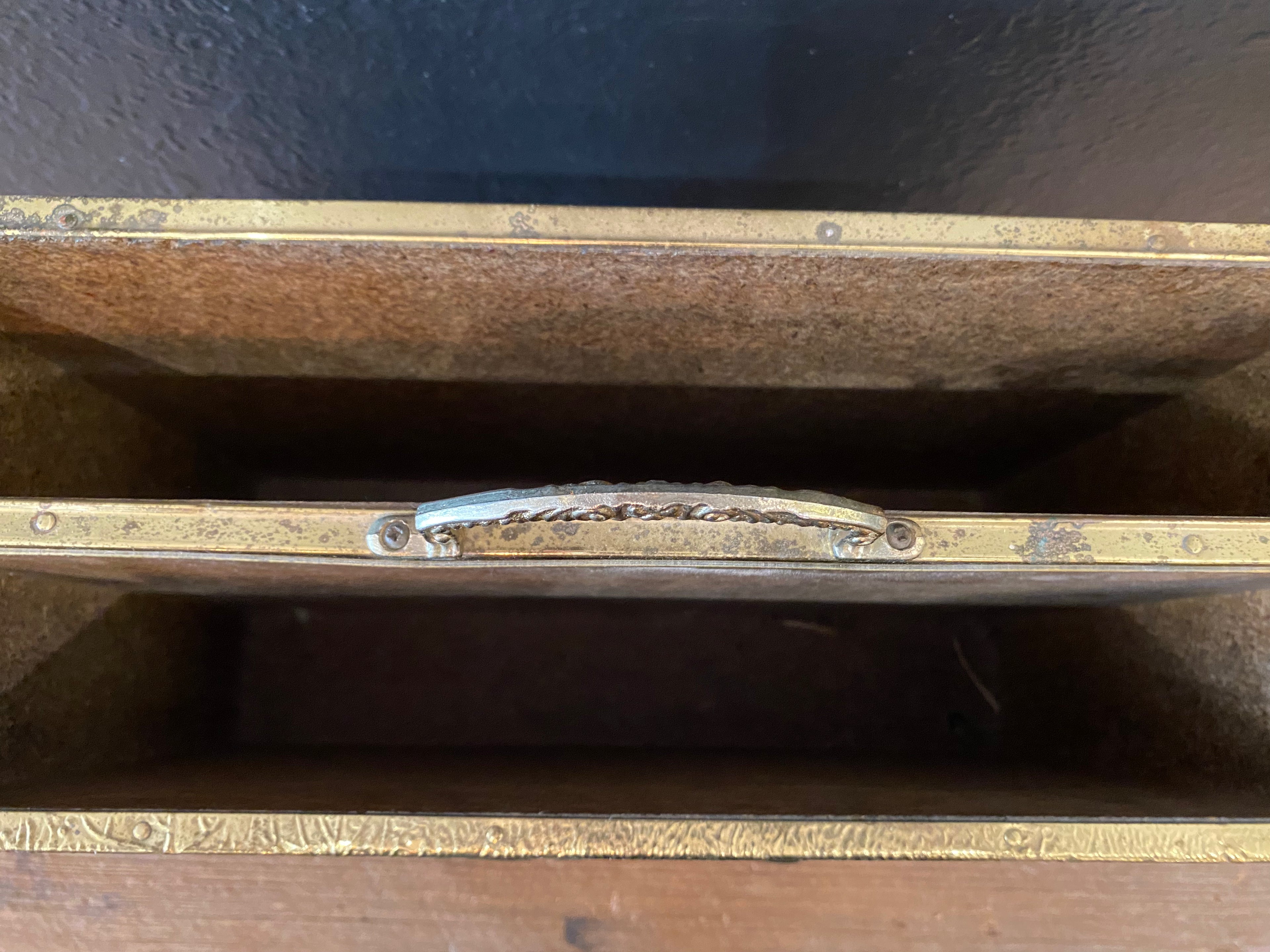Brass Embossed Duck Magazine Rack