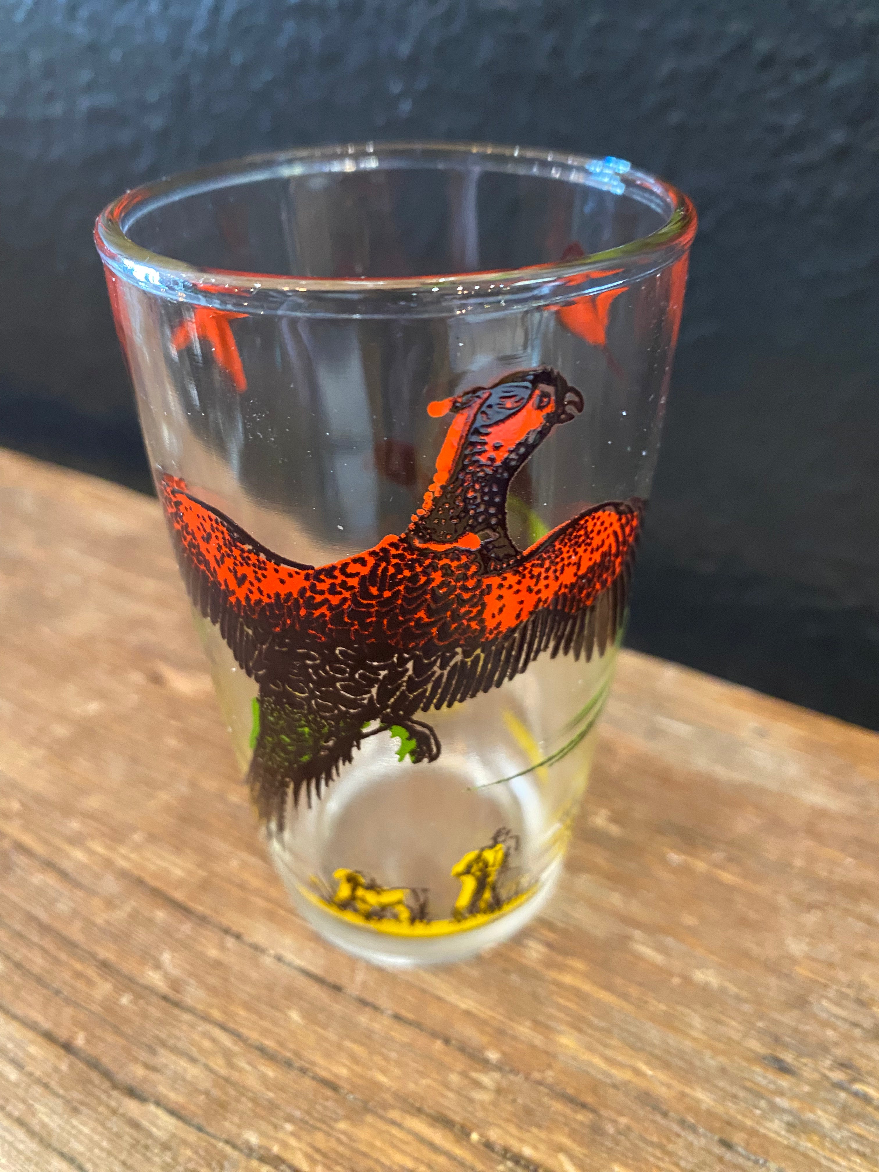 Vintage Pheasant Juice Glasses