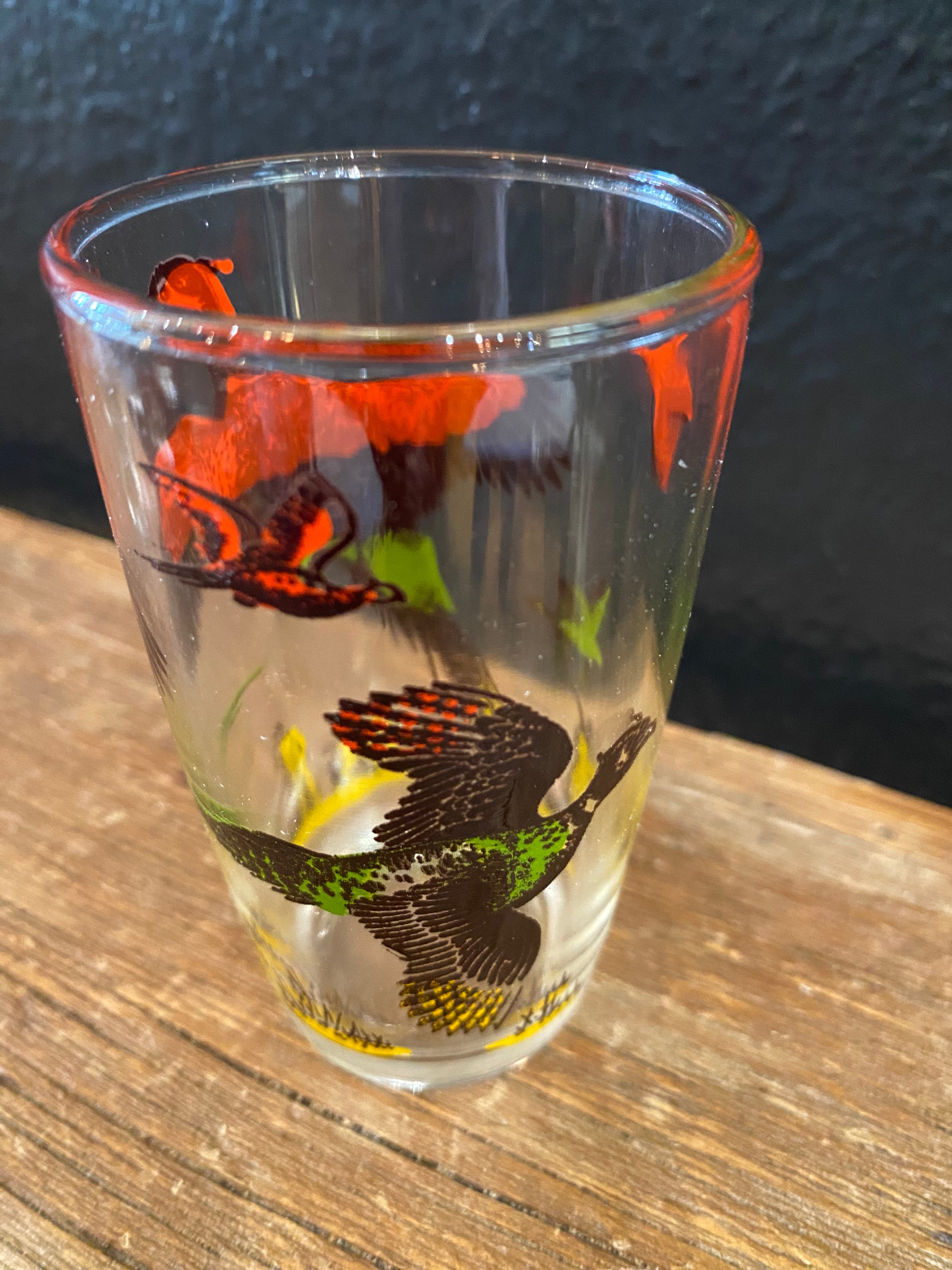 Vintage Pheasant Juice Glasses