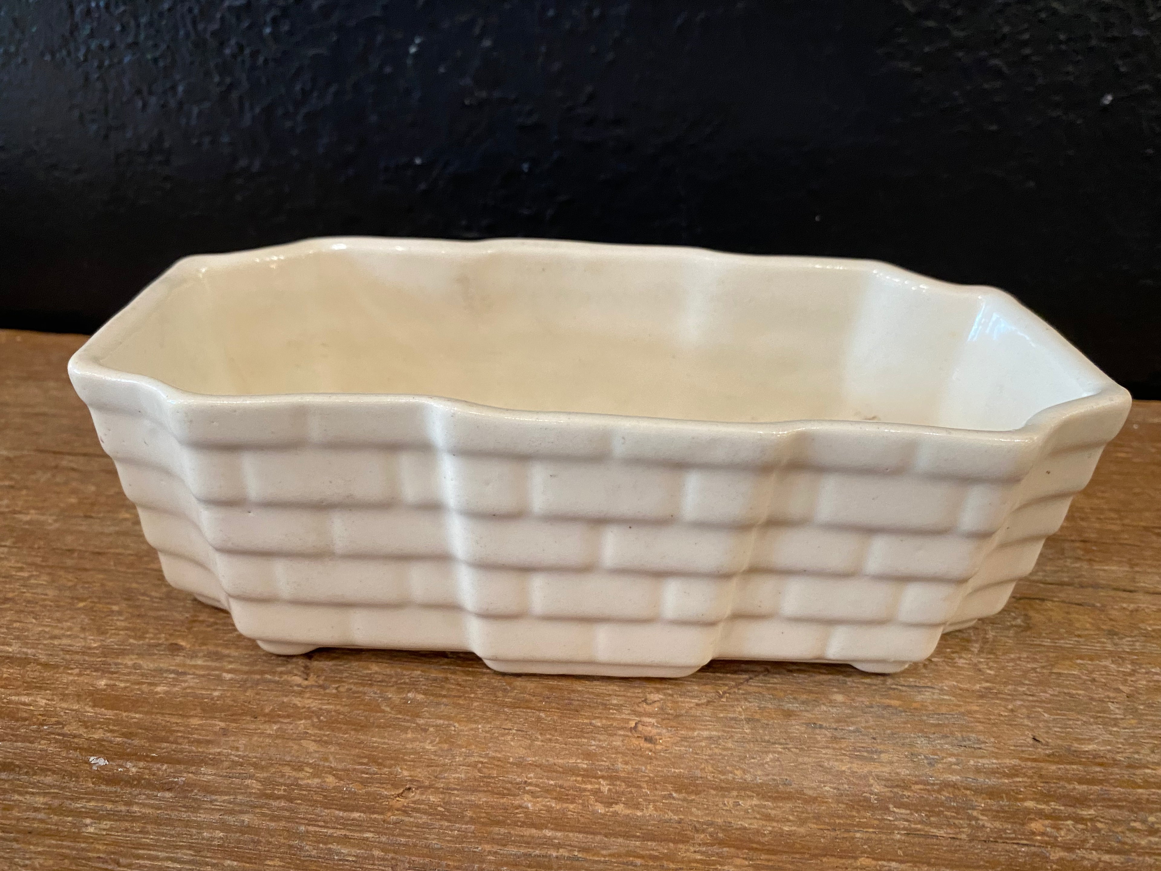 Creamy White Vintage Planter