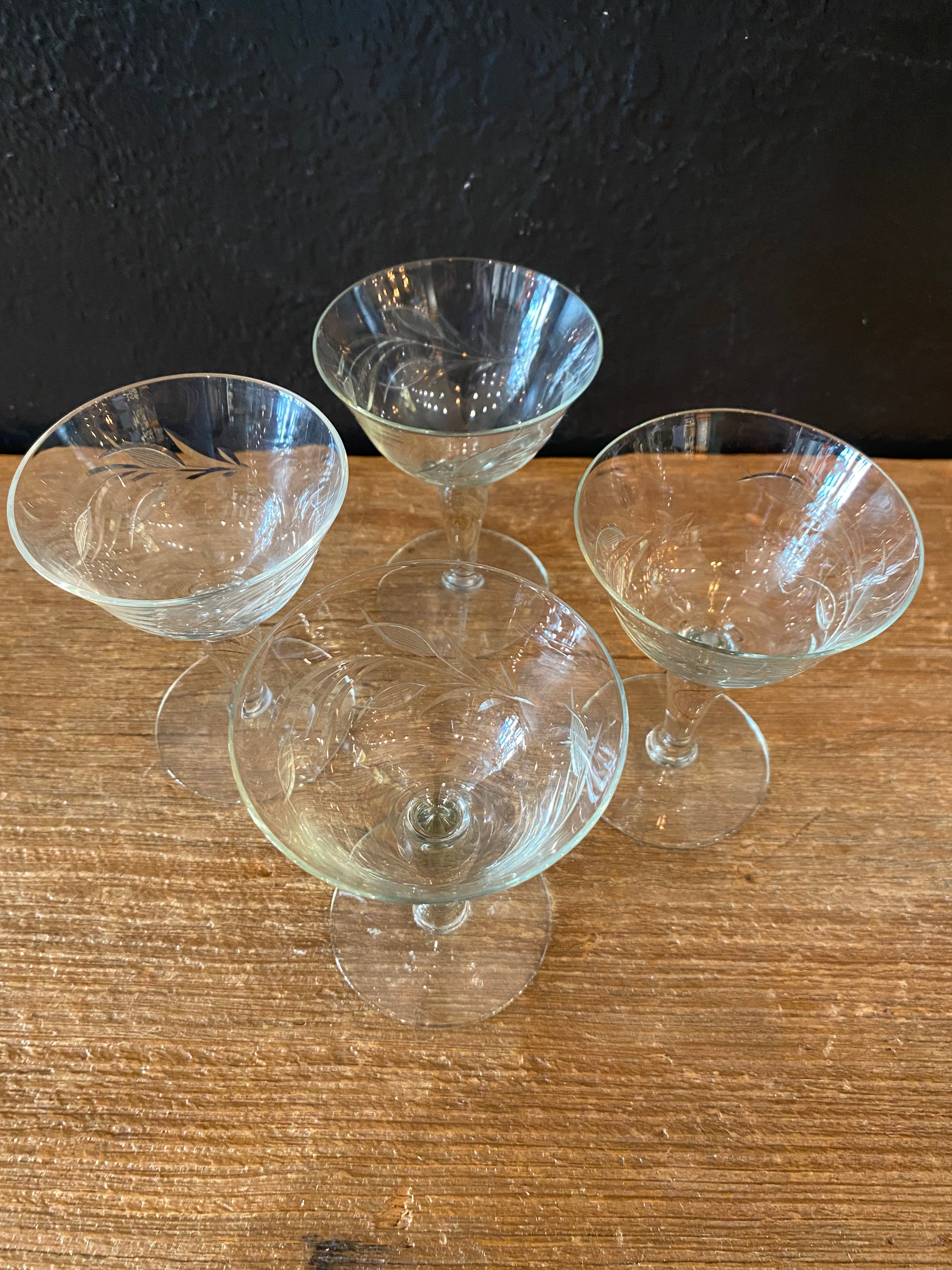 Vintage Cordial Glasses | Set Of Four
