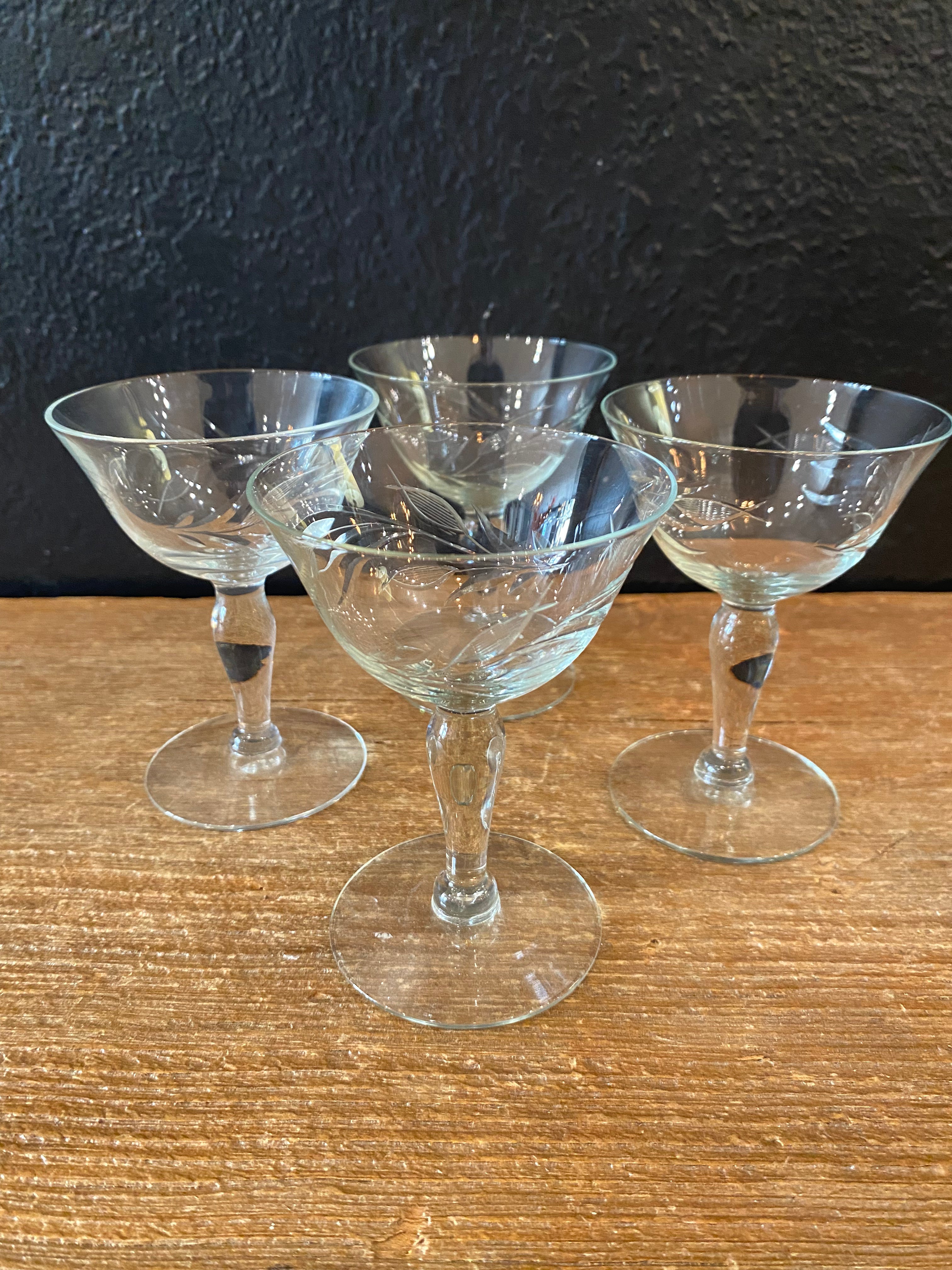 Vintage Cordial Glasses | Set Of Four