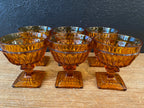 Amber Pedestal Glasses | Set Of Six