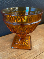 Amber Pedestal Glasses | Set Of Six