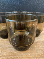 Vintage Smoky Brown Rocks Glasses