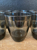 Vintage Smoky Gray Rocks Glasses