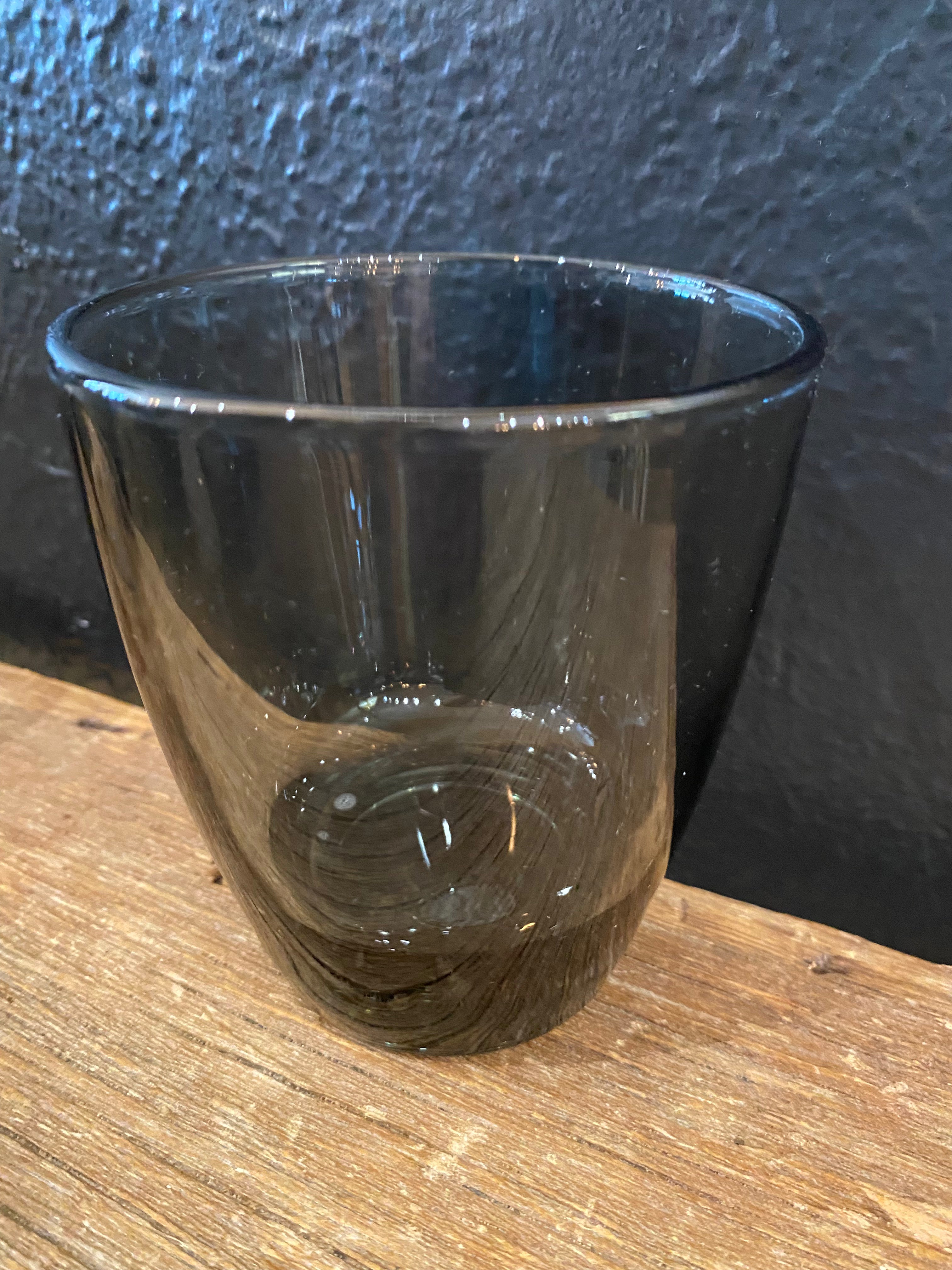 Vintage Smoky Gray Rocks Glasses