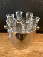Ice Bucket With Built In Shot Glasses