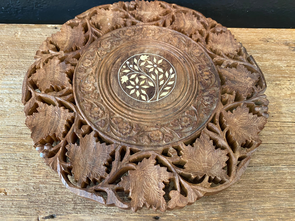 Hand Carved Wood Riser