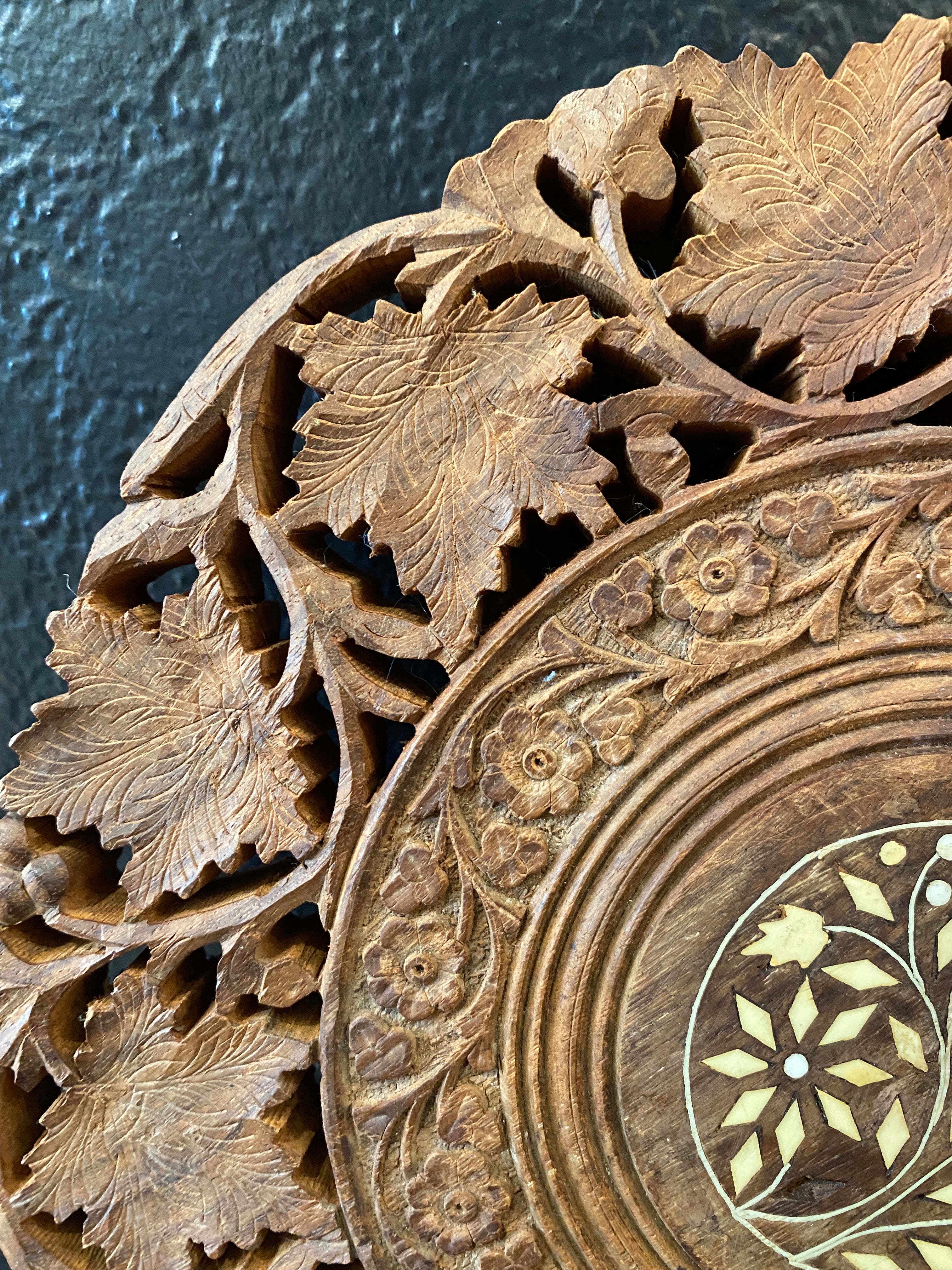 Hand Carved Wood Riser
