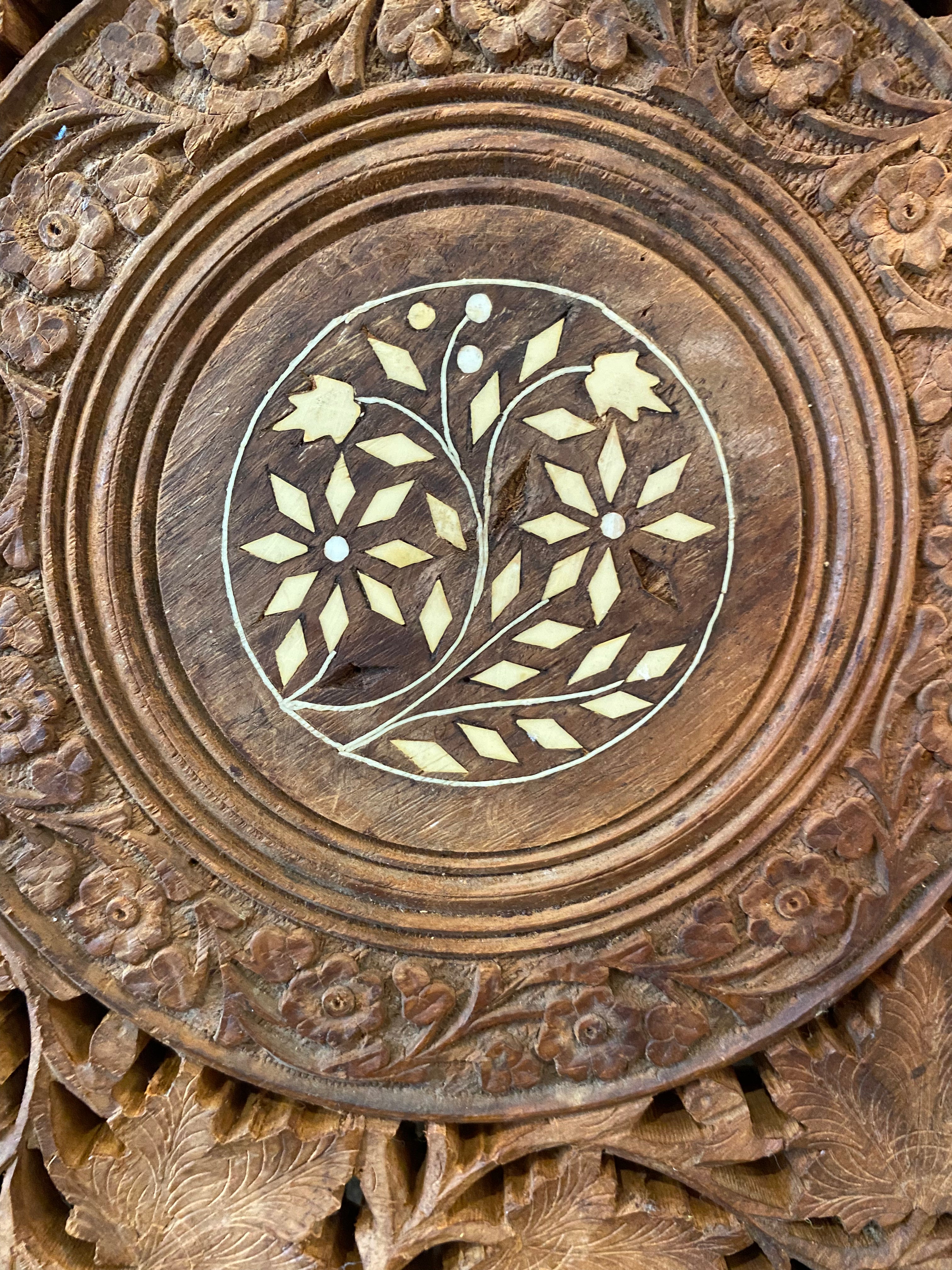 Hand Carved Wood Riser