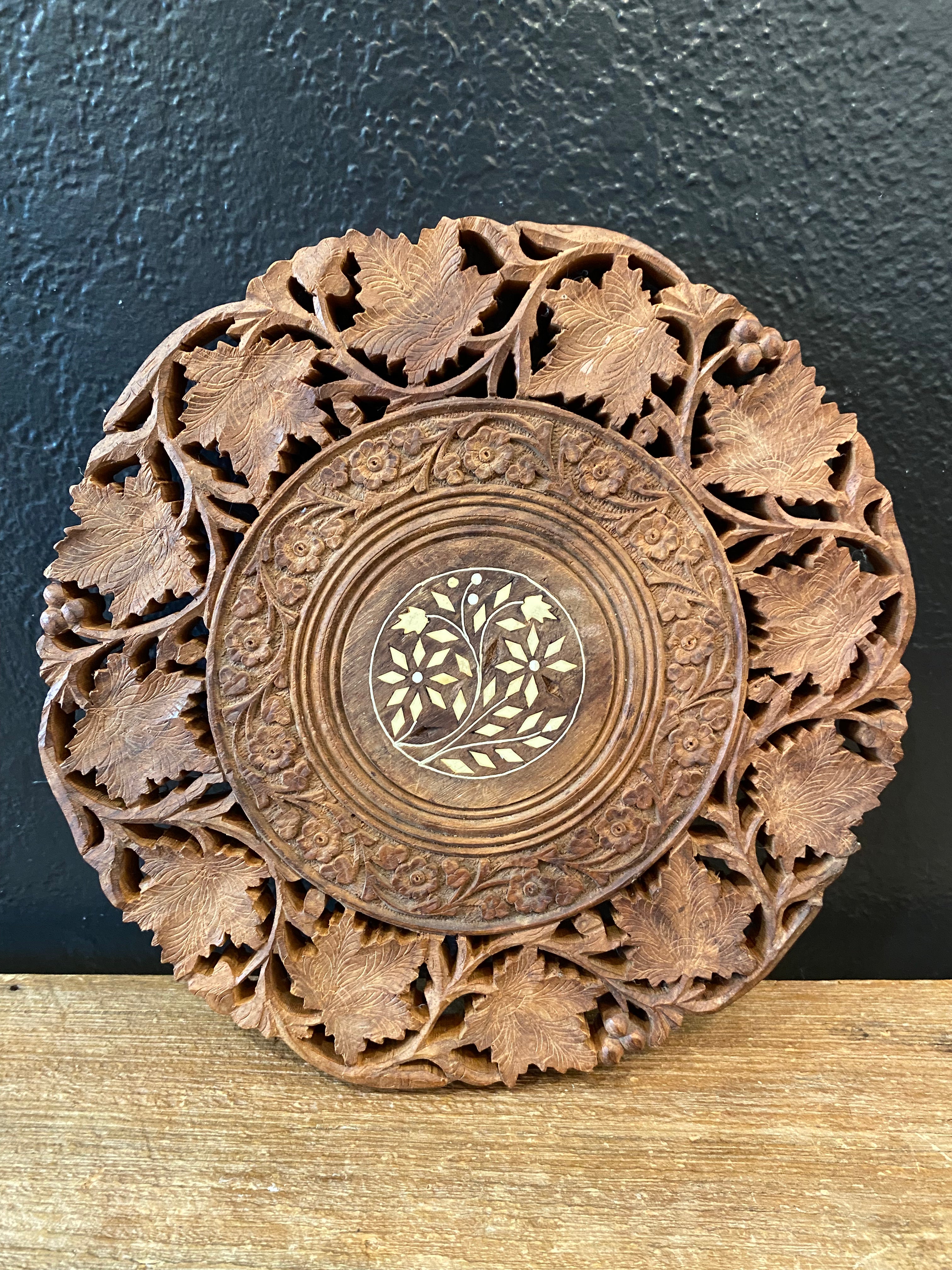 Hand Carved Wood Riser
