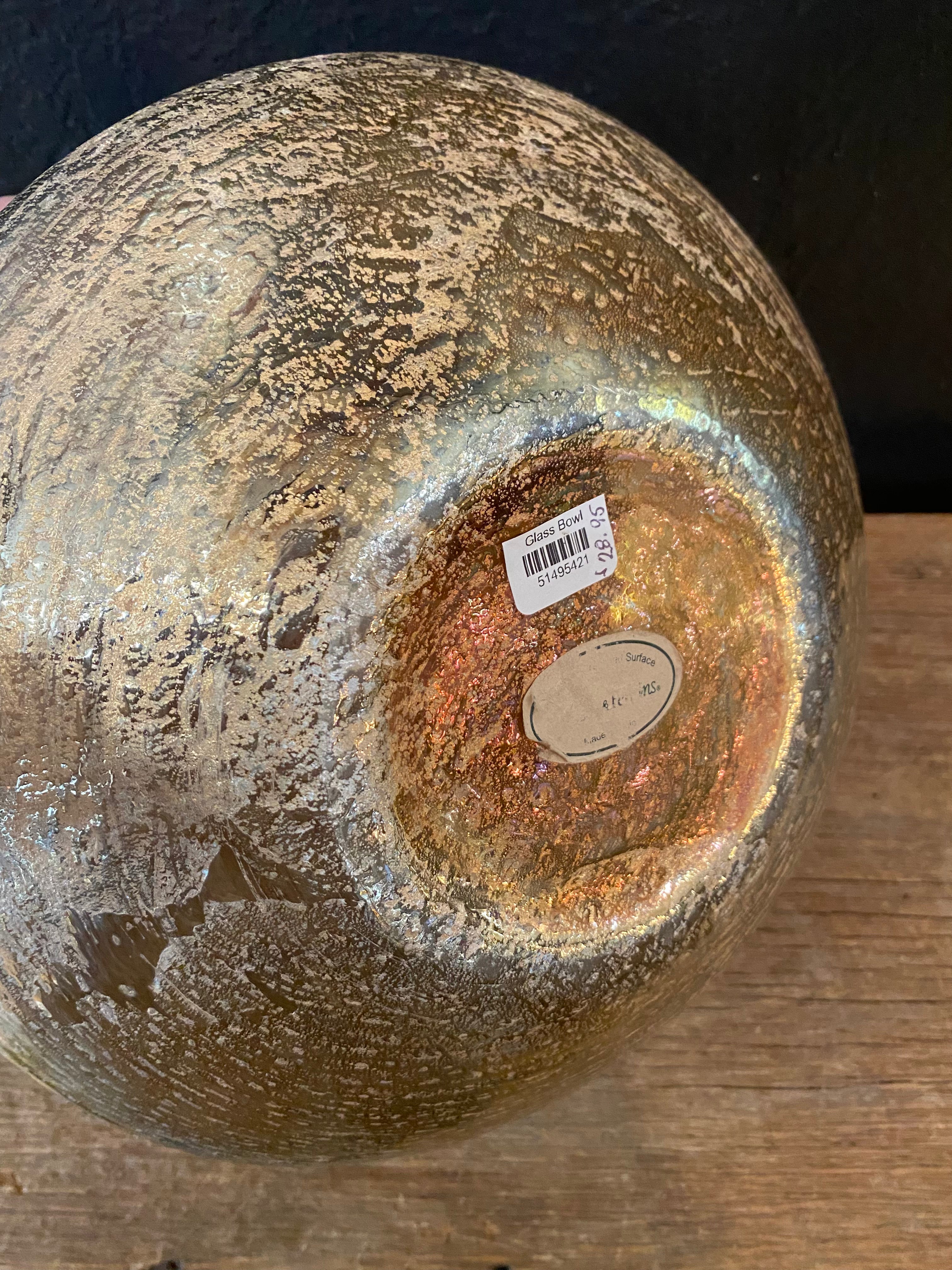Gold Glass Bowl
