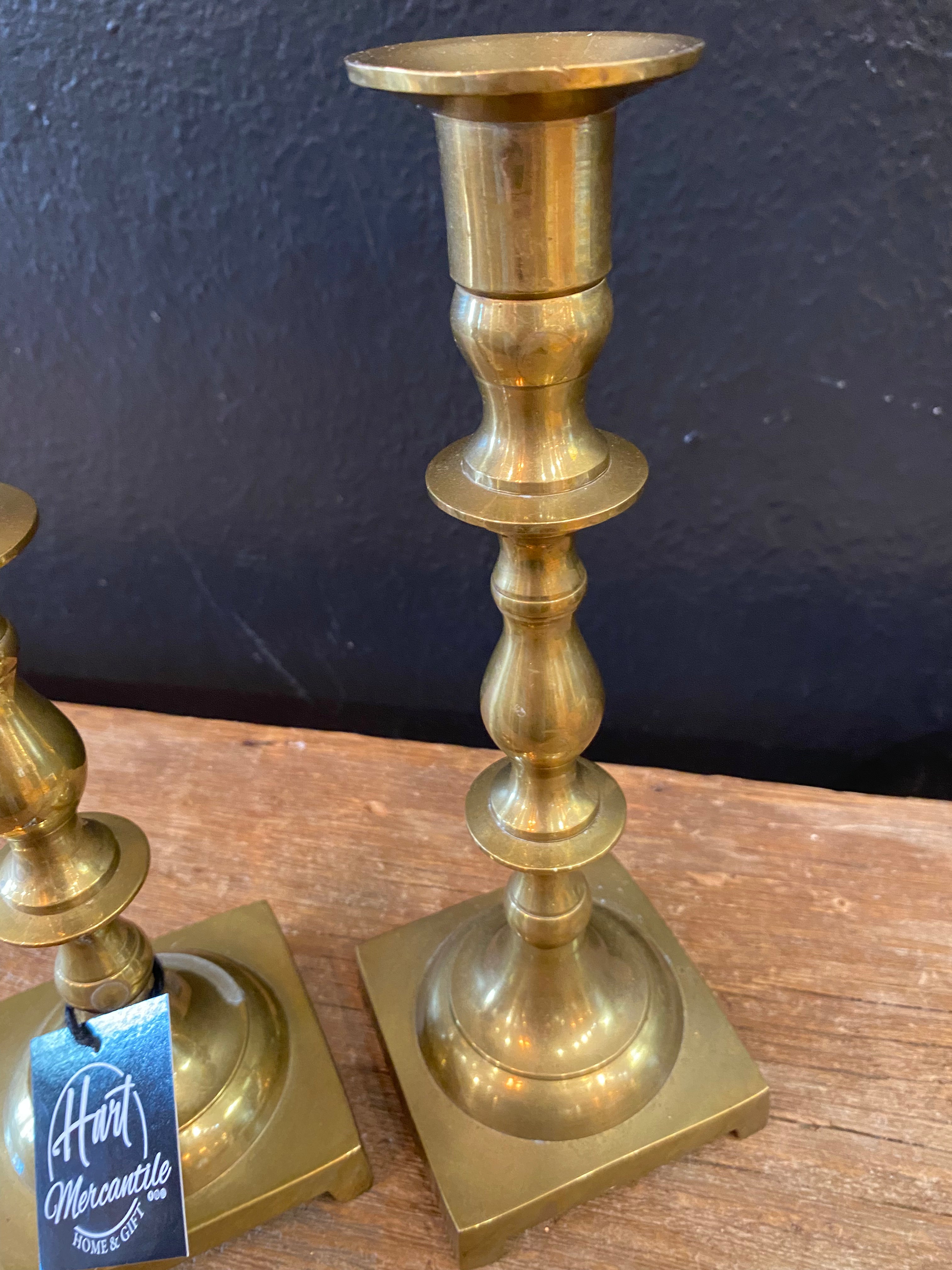 Pair Of Vintage Brass Candlesticks