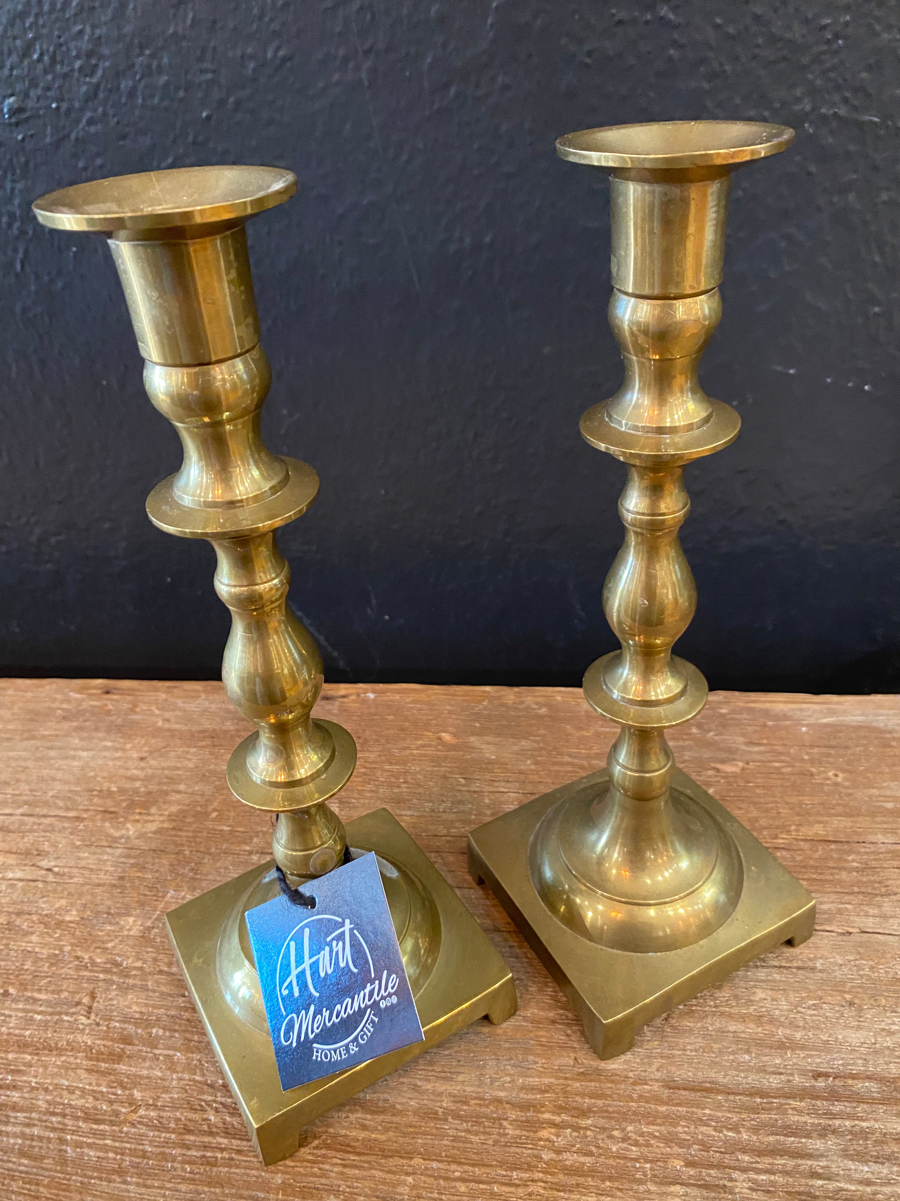 Pair Of Vintage Brass Candlesticks