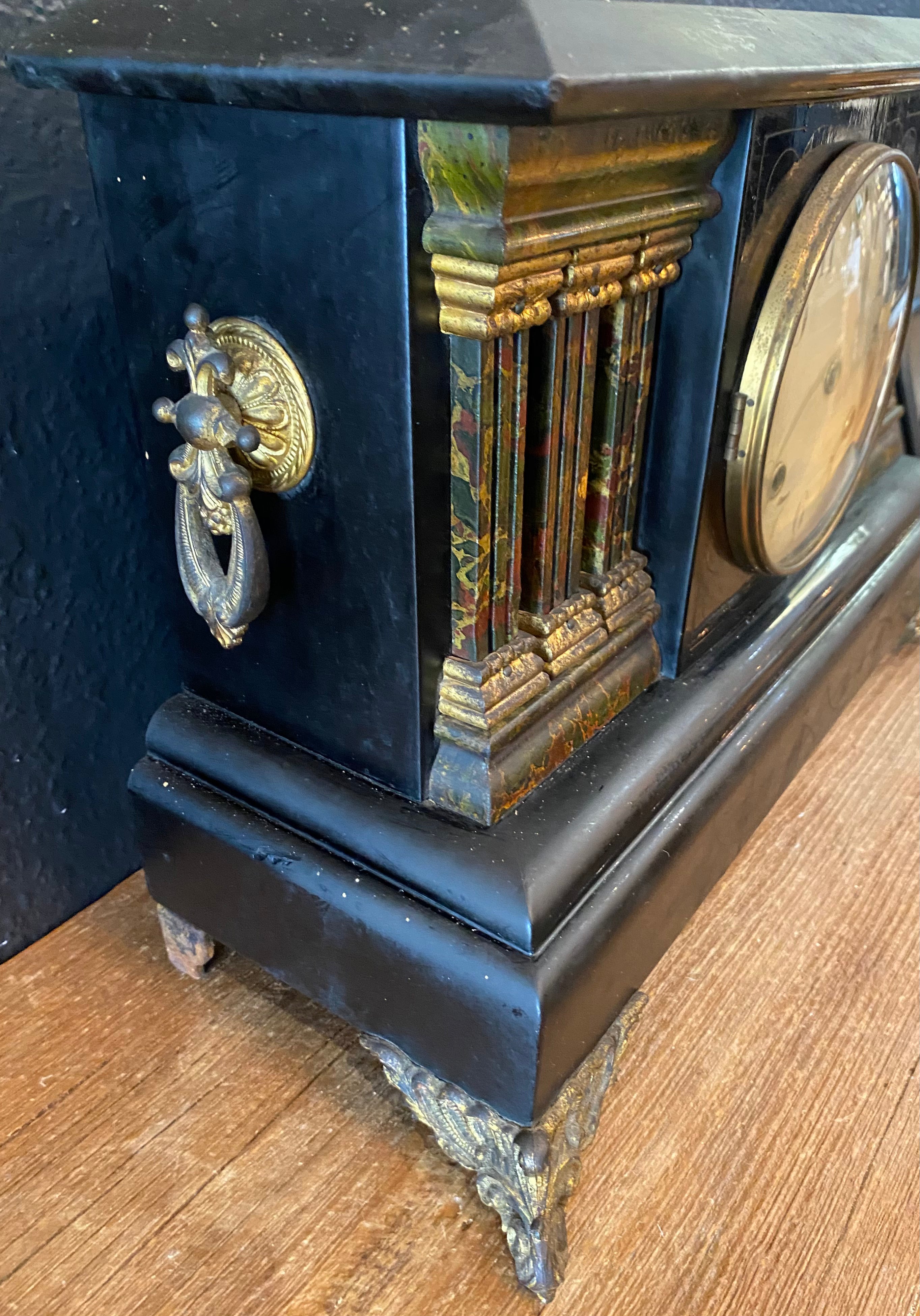 Ornate Wooden Mantle Clock