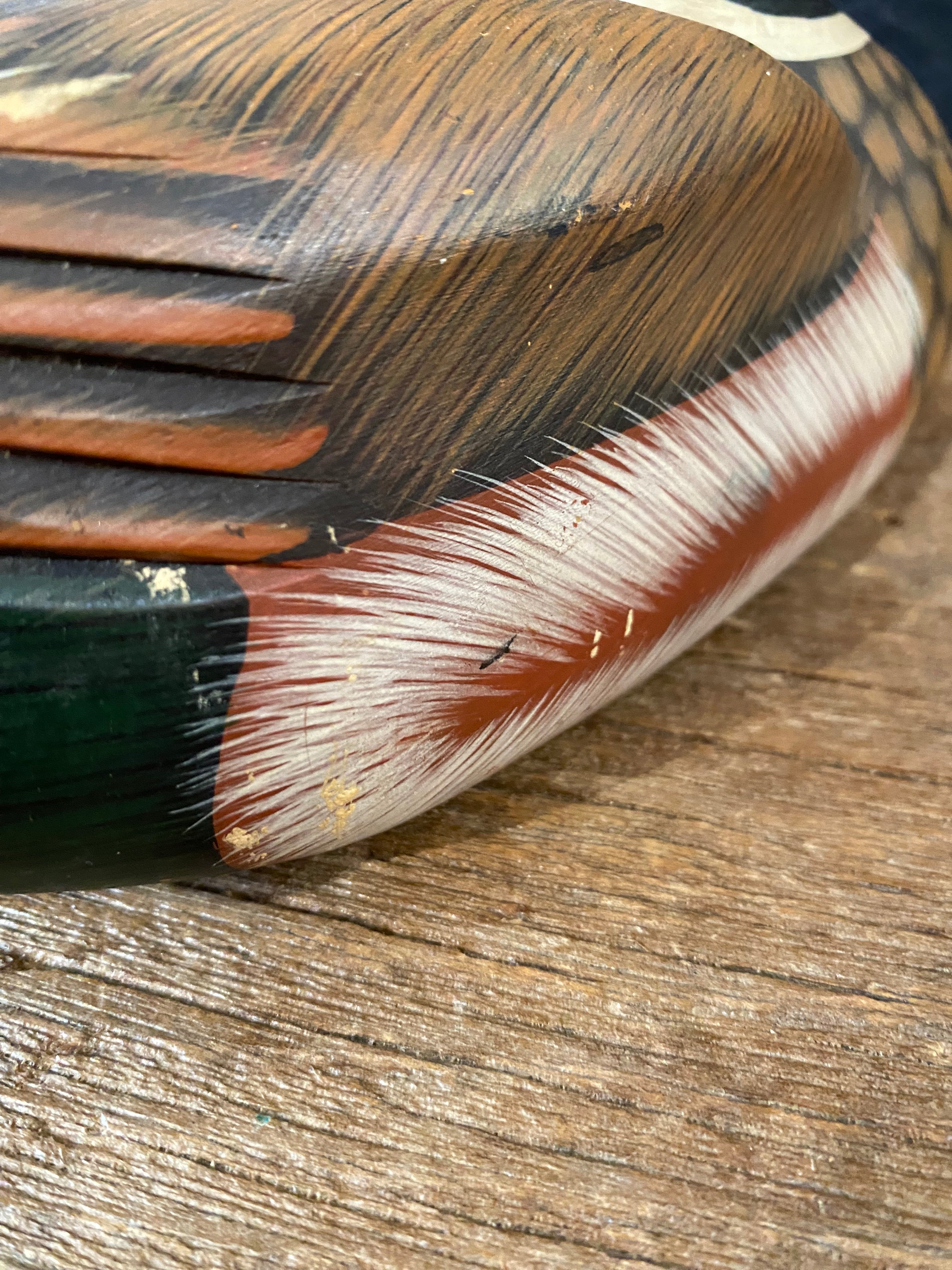 Hand Painted Wood Mallard