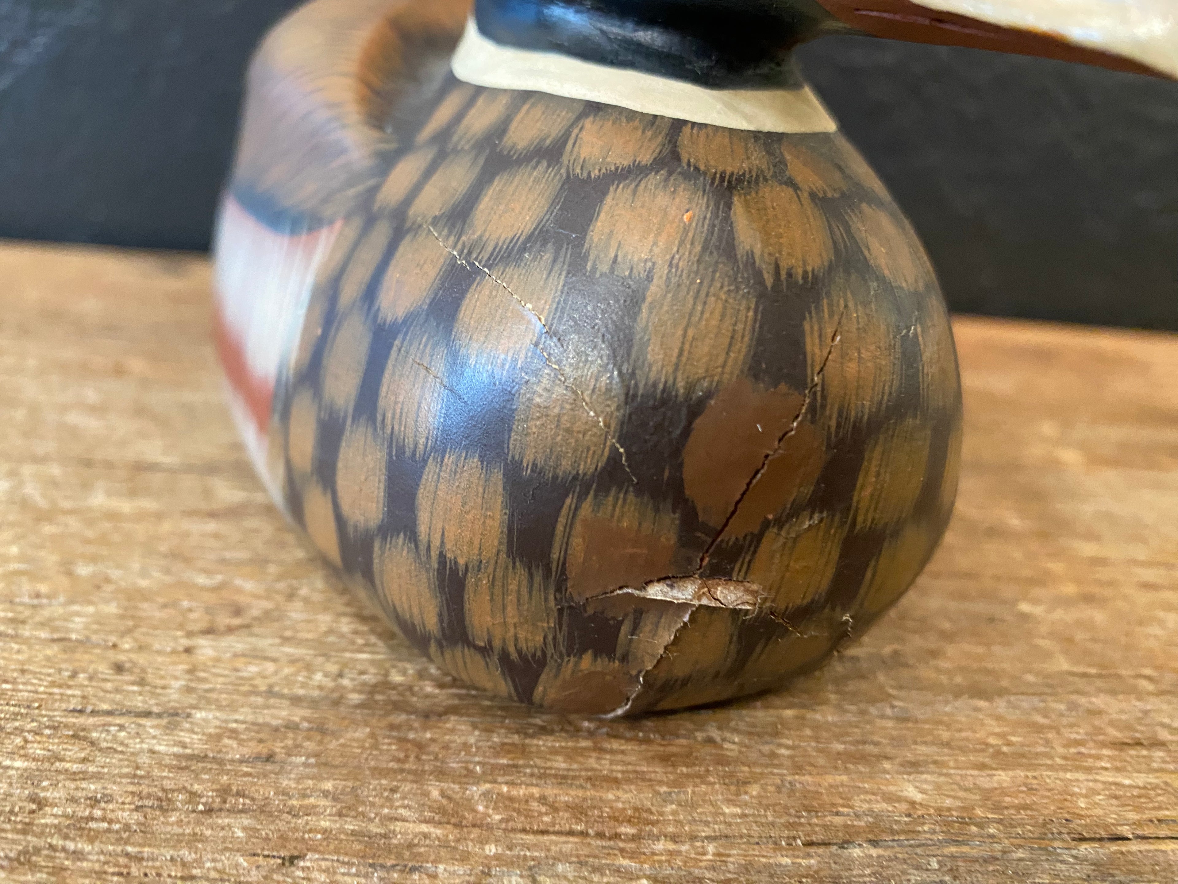 Hand Painted Wood Mallard